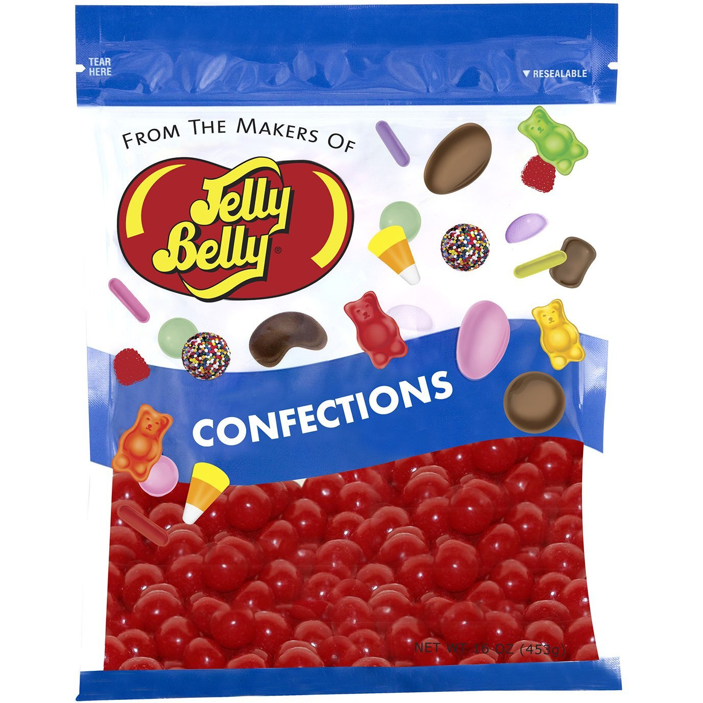 Jelly Belly Cherry Sours Candy - 1 Pound (16 Ounces) Resealable Bag - Genuine, Official, Straight From The Source