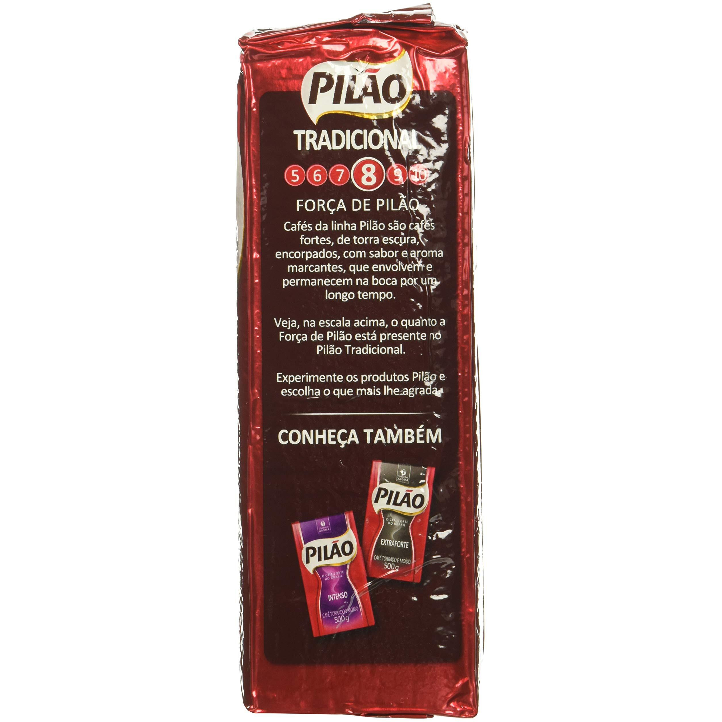 Coffee Rost And Ground - Caf   Torrado E Mo  Do - Pilao 17.60Oz. (500G) - Gluten-Free - (Pack Of 02)
