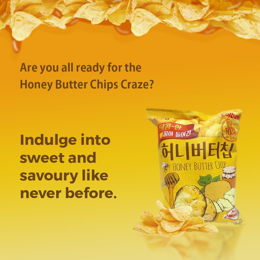 Haitai Honey Butter Chip New Korea Potato Snack (60G X 2)