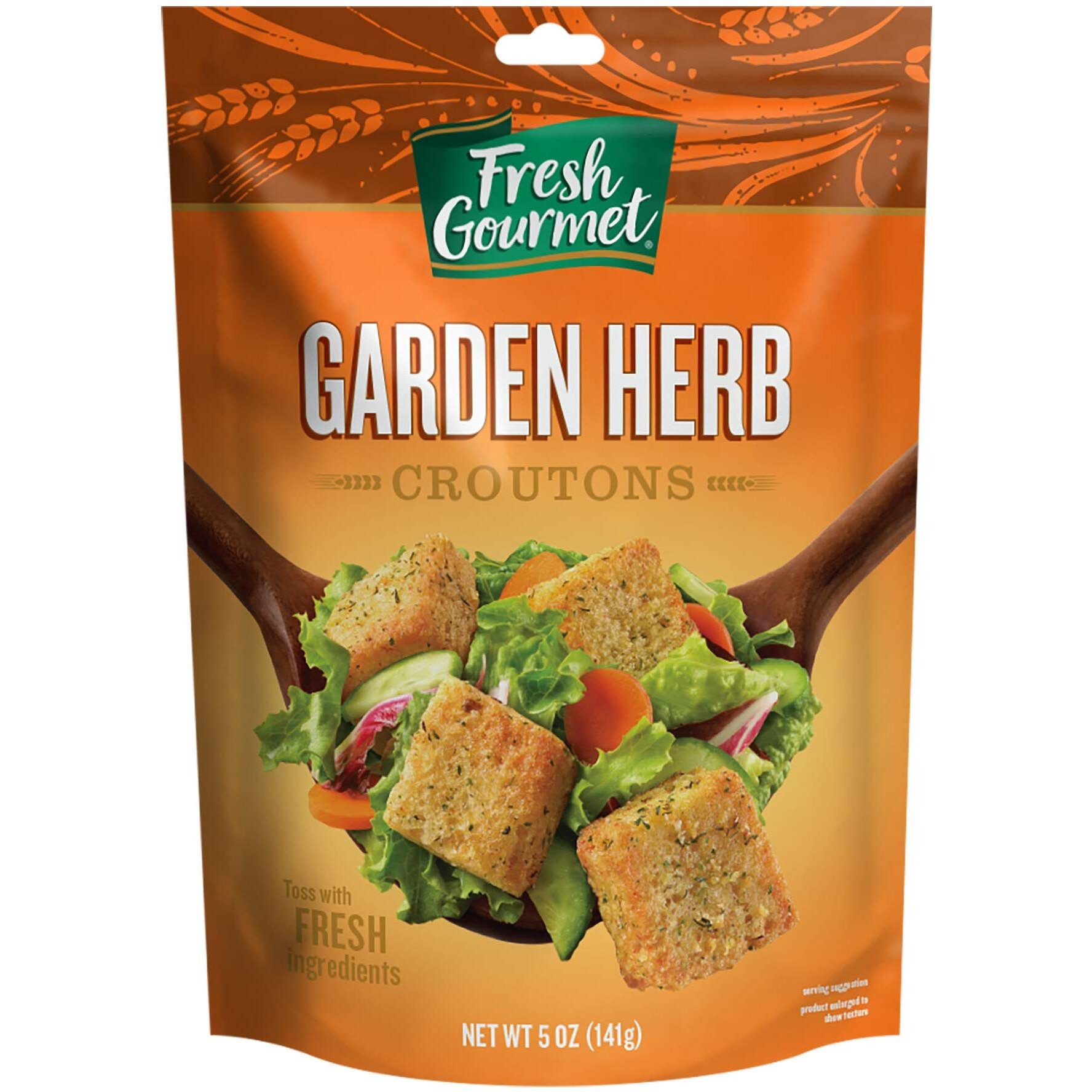 Fresh Gourmet Premium Croutons | Garden Herb | 5 Ounce, Pack Of 6 | Crunchy Salad Topper