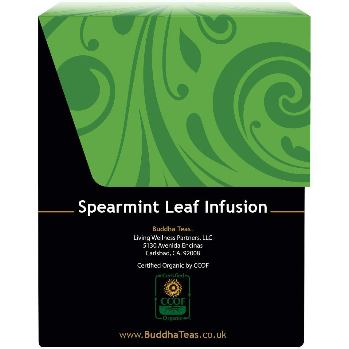 Buddha Teas Organic Spearmint Tea - Ou Kosher, Usda Organic, Ccof Organic, 18 Bleach-Free Tea Bags