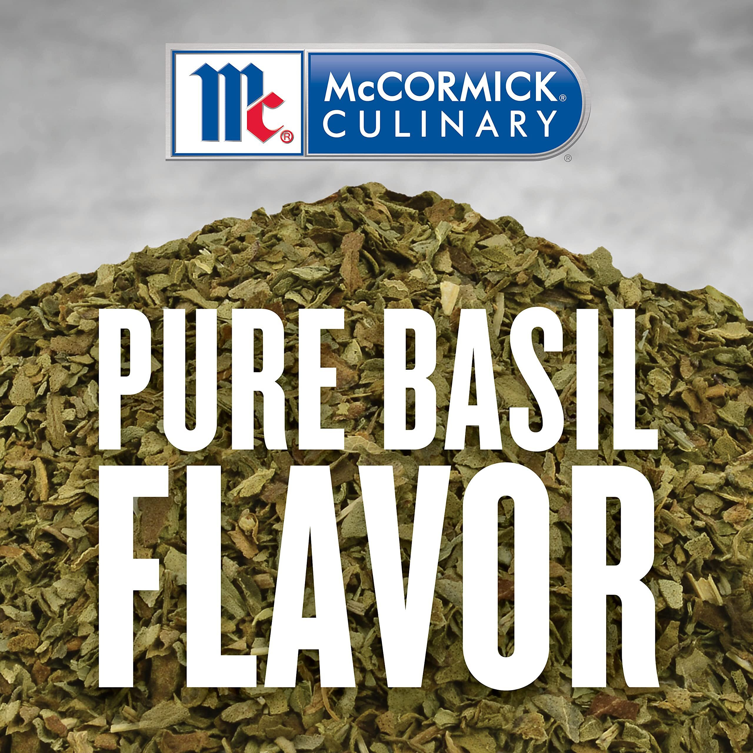 Mccormick Culinary Dried Basil Leaves, 22 Oz - One 22 Ounce Container Of Dried Basil Seasoning In Bulk, Pairs Well With Pasta, Pizzas, Poultry, Sauces And More