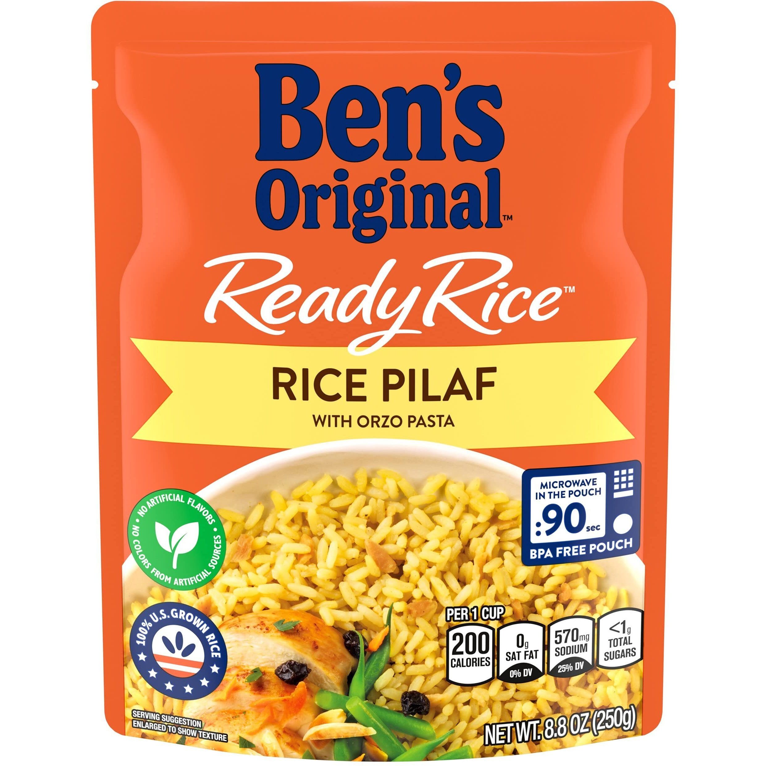 Ben's Original Ready Rice Pouch Rice Pilaf, 8.8 Oz. (6 Pack)