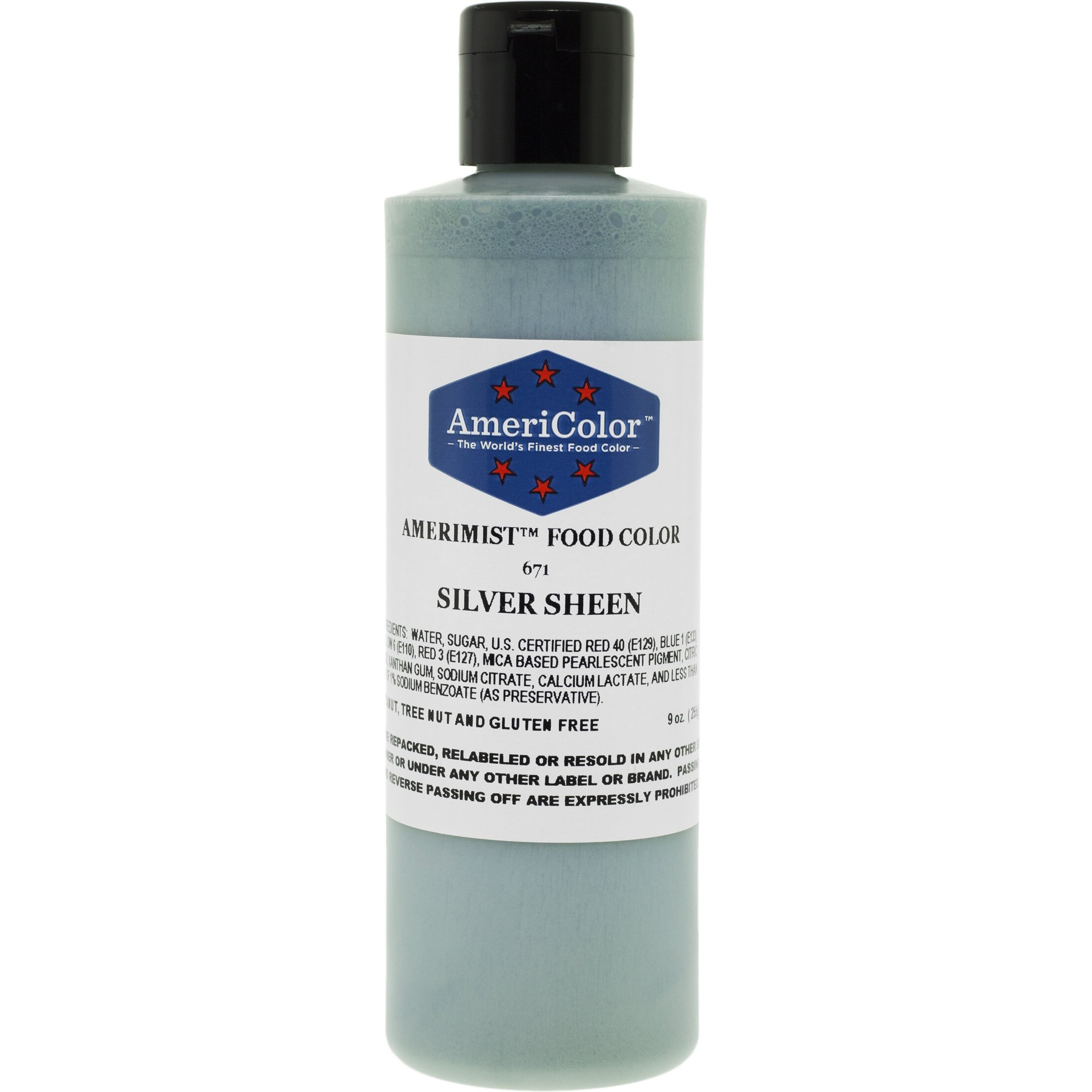 Americolor Amerimist Airbrush Color 9 Ounce, Silver Metallic Sheen