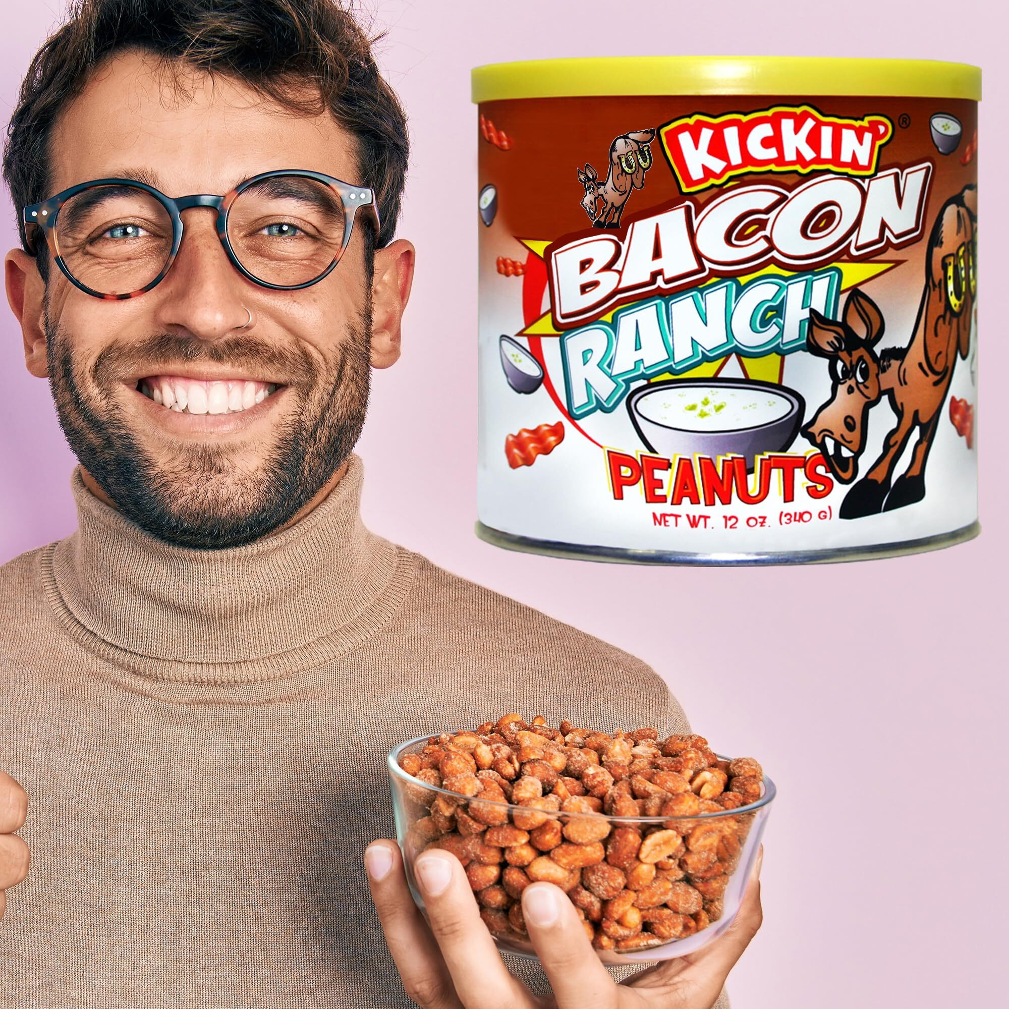 Kickin Bacon Ranch Peanuts - 12Oz - Ultimate Gourmet Gift Peanuts - Try If You Dare