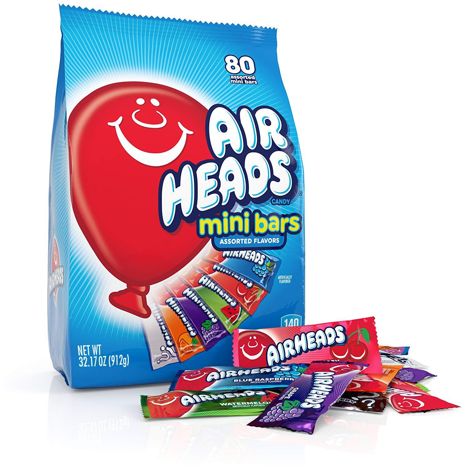 Airheads Candy Variety Bag, Mini Bars, Non Melting, 32.17 Ounce