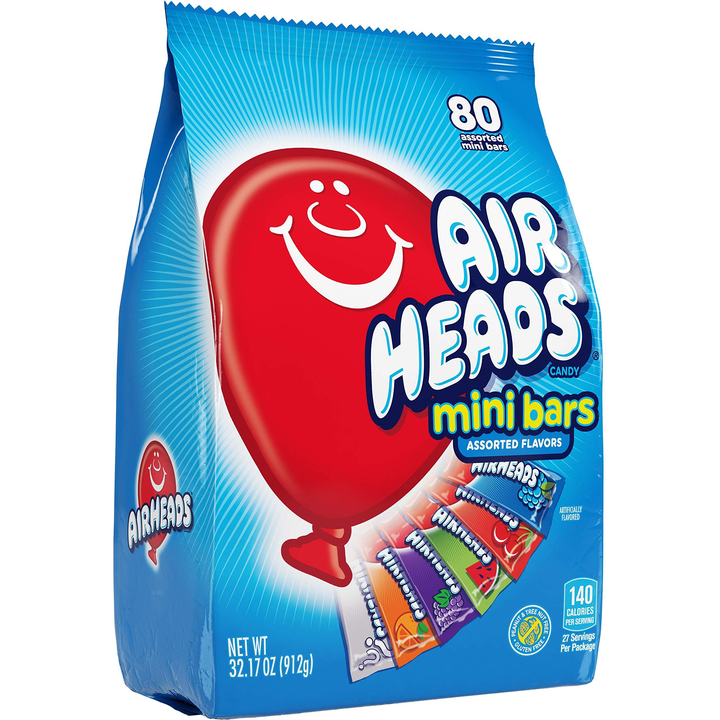 Airheads Candy Variety Bag, Mini Bars, Non Melting, 32.17 Ounce