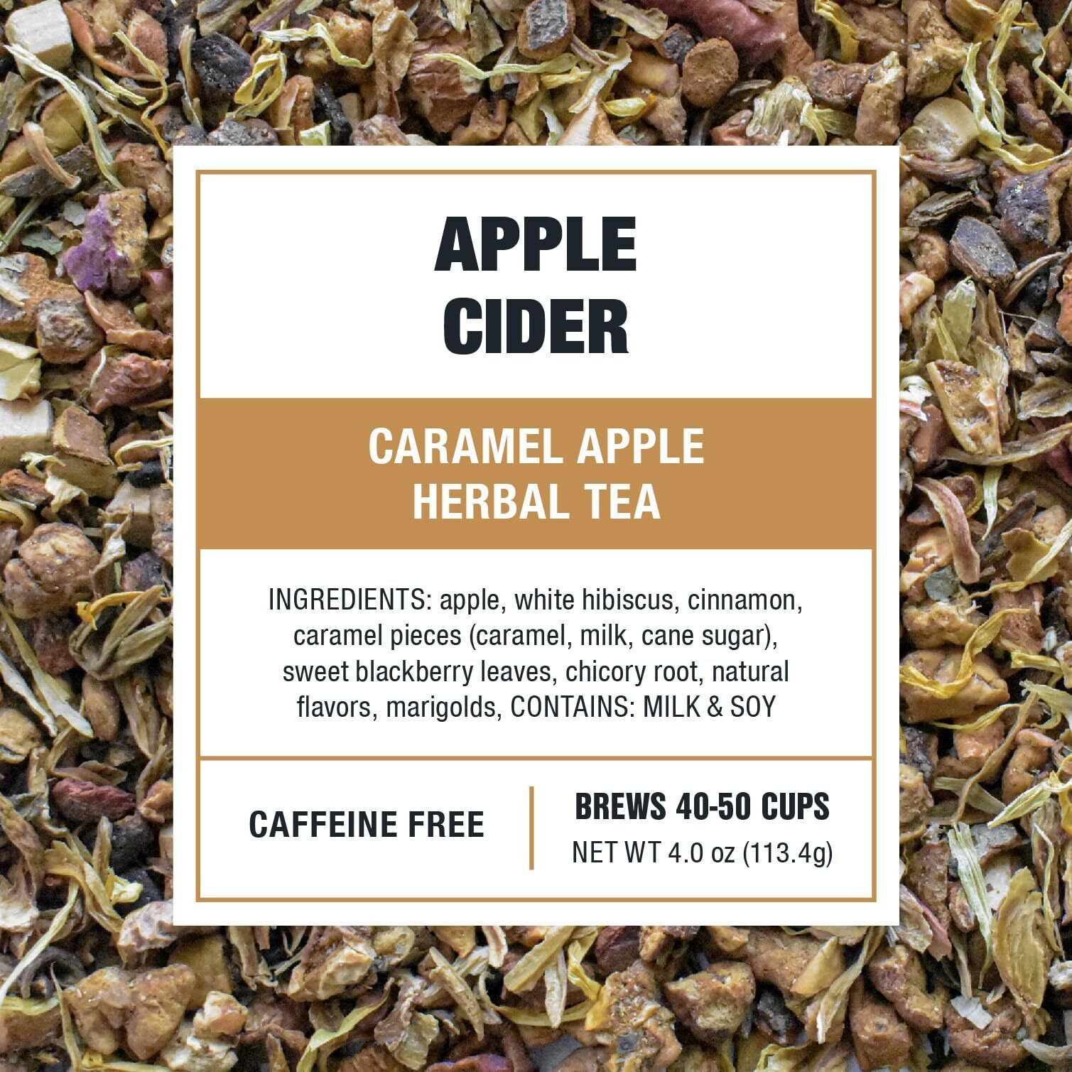 Tiesta Tea - Apple Cider - Caramel Apple Herbal Tea - Loose Leaf Tea Blend - Non-Caffeinated Herbal Tea - Make Hot Or Iced Tea Up To 40-50 Cups - 4 Oz Refillable Tin