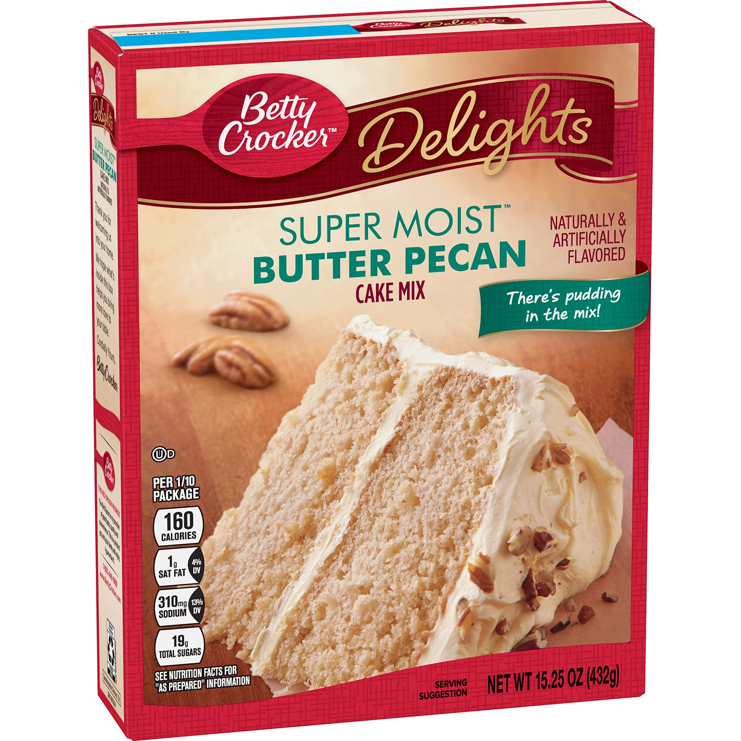 Betty Crocker Delights Super Moist Butter Pecan Cake Mix, 15.25 Oz.
