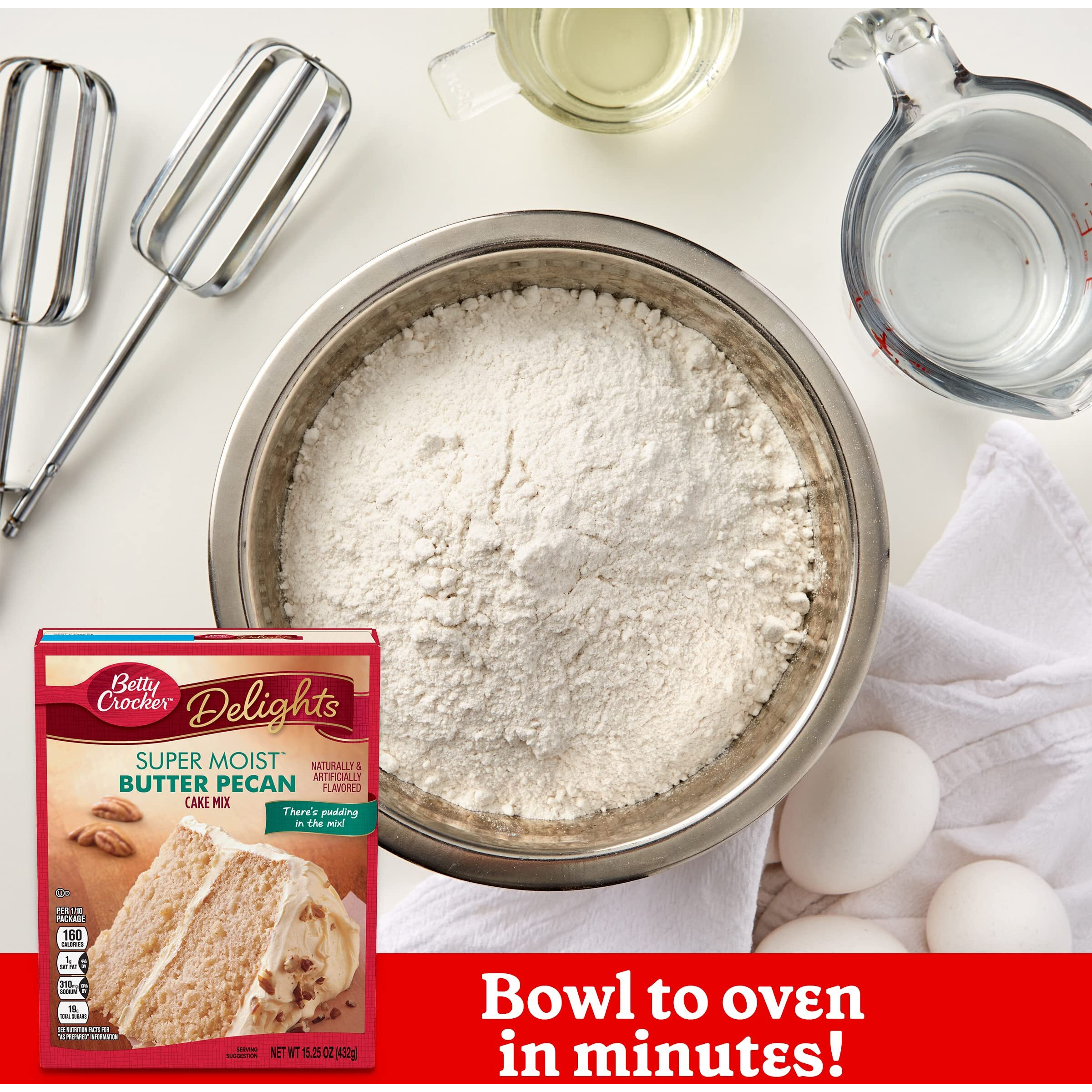 Betty Crocker Delights Super Moist Butter Pecan Cake Mix, 15.25 Oz.