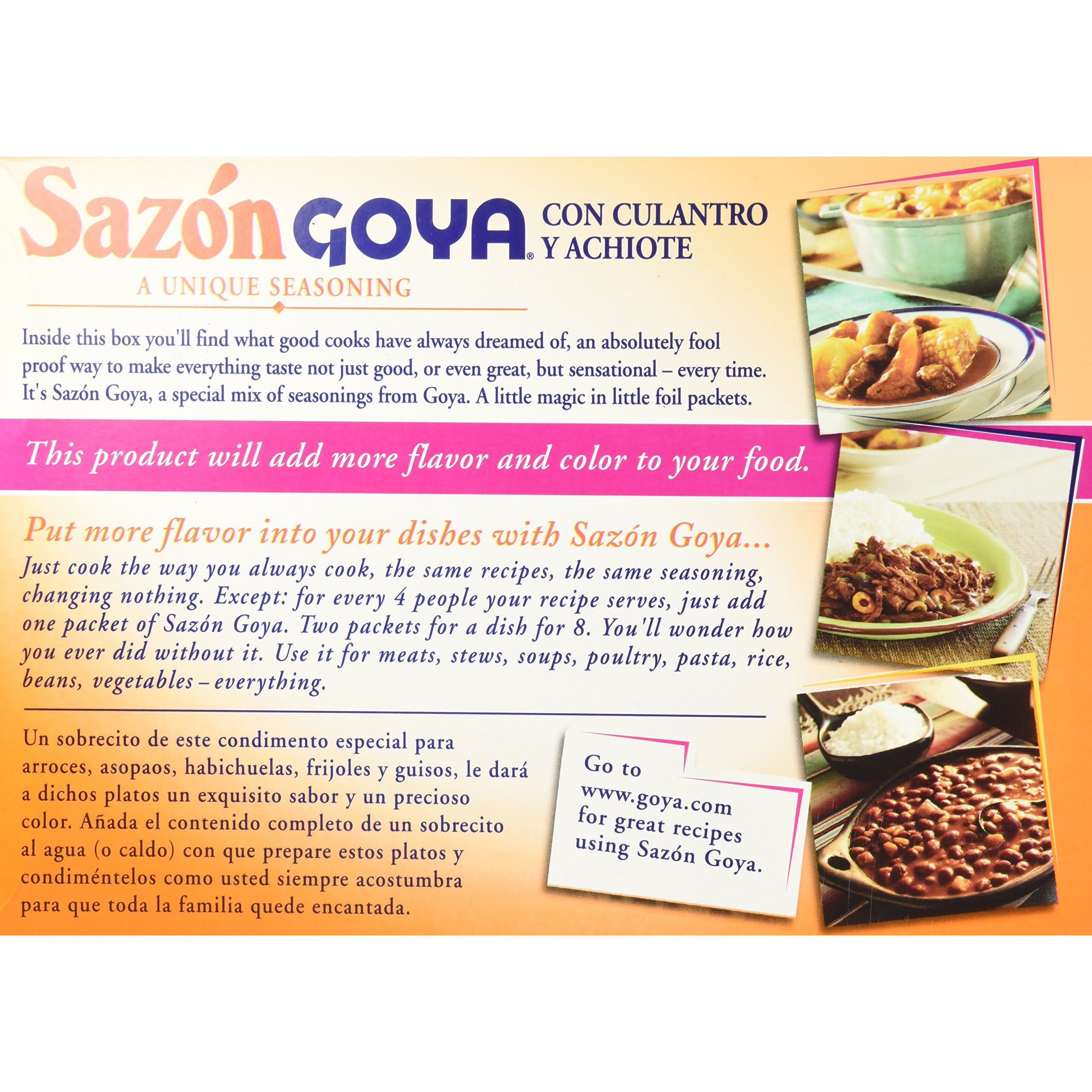 Goya Sazon Jumbo Pack, 6.33-Ounce Packages (Pack Of 3)