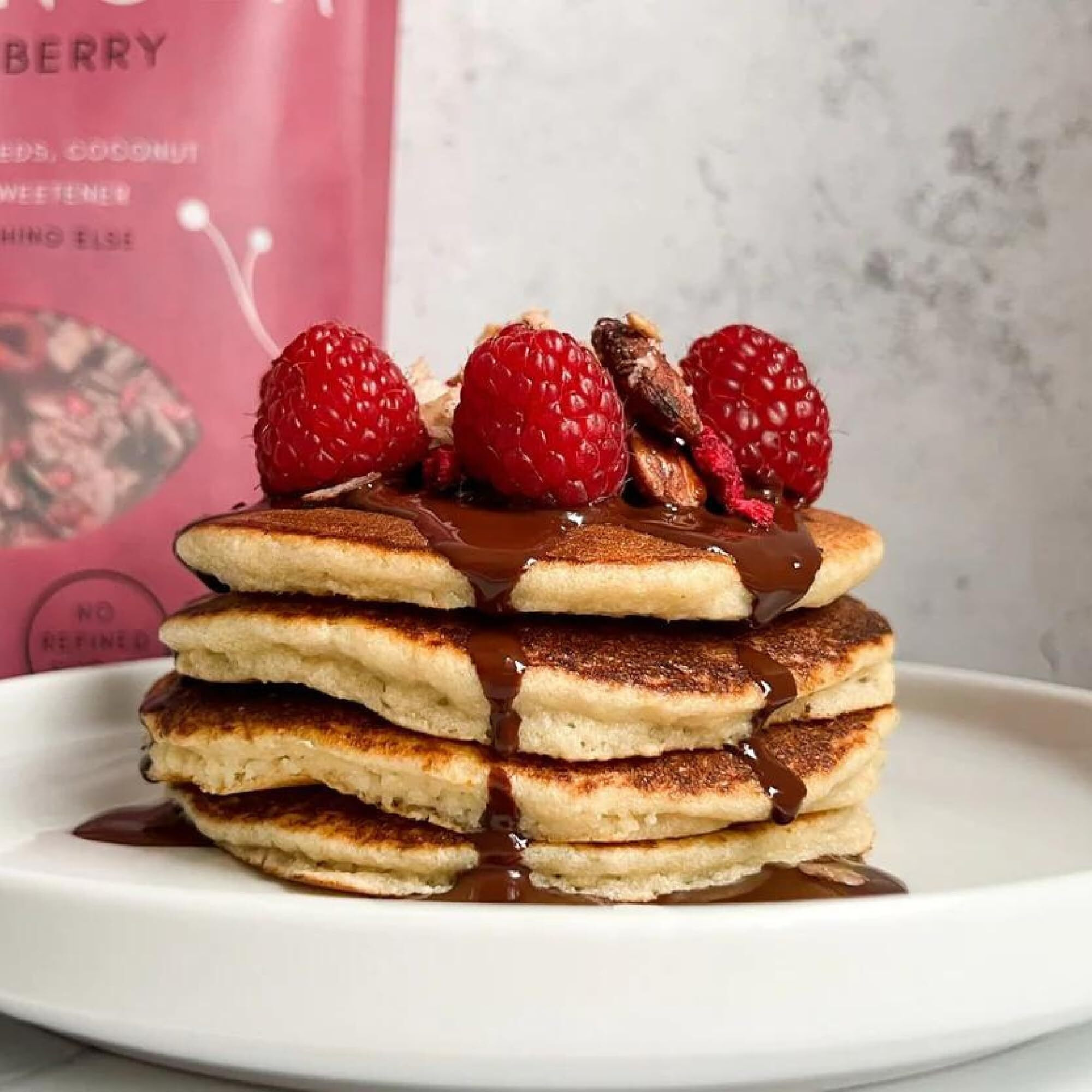 Keto Hana Raspberry Keto Granola Keto Diet Vegan Grain Free Dairy Free Plant Based No Refined Sugars Gluten Free 2G Net Carbs Breakfast Cereal - 11Oz