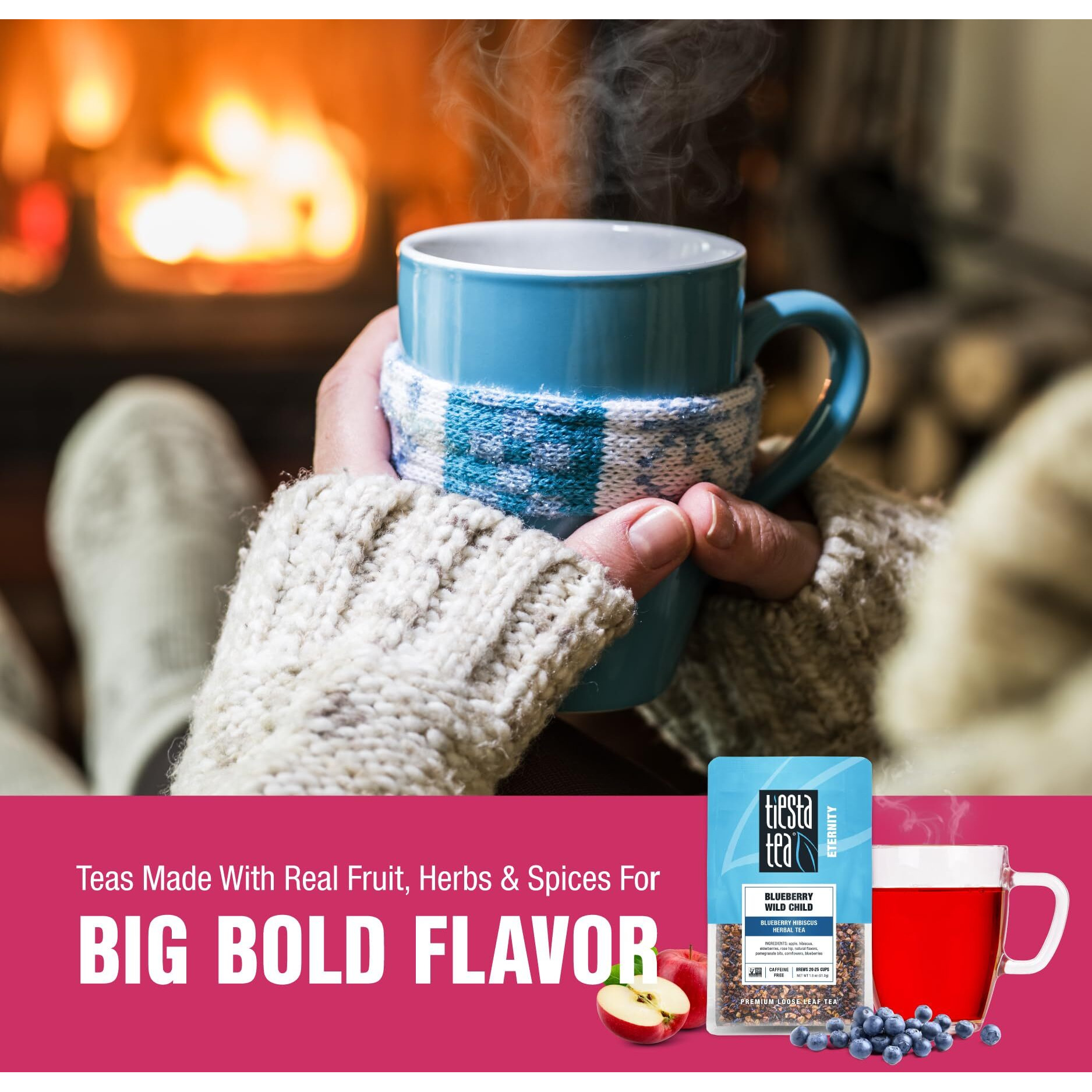 Tiesta Tea - Tiesta's Top Loose Leaf Tea Gift Box | Medium Caffeinated Tea Variety Pack | Make Hot & Iced Tea | 3 Pouches Of Assorted Tea Blends With Green, Herbal, Fruity & Lavender Tea Bags