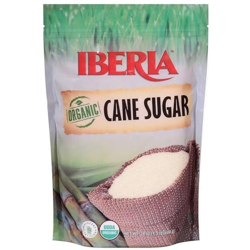 Iberia Organic Premium Cane Sugar, 1.5 Lb. (Pack Of 3) 100% Natural, Non Gmo, Pure Cane Sugar