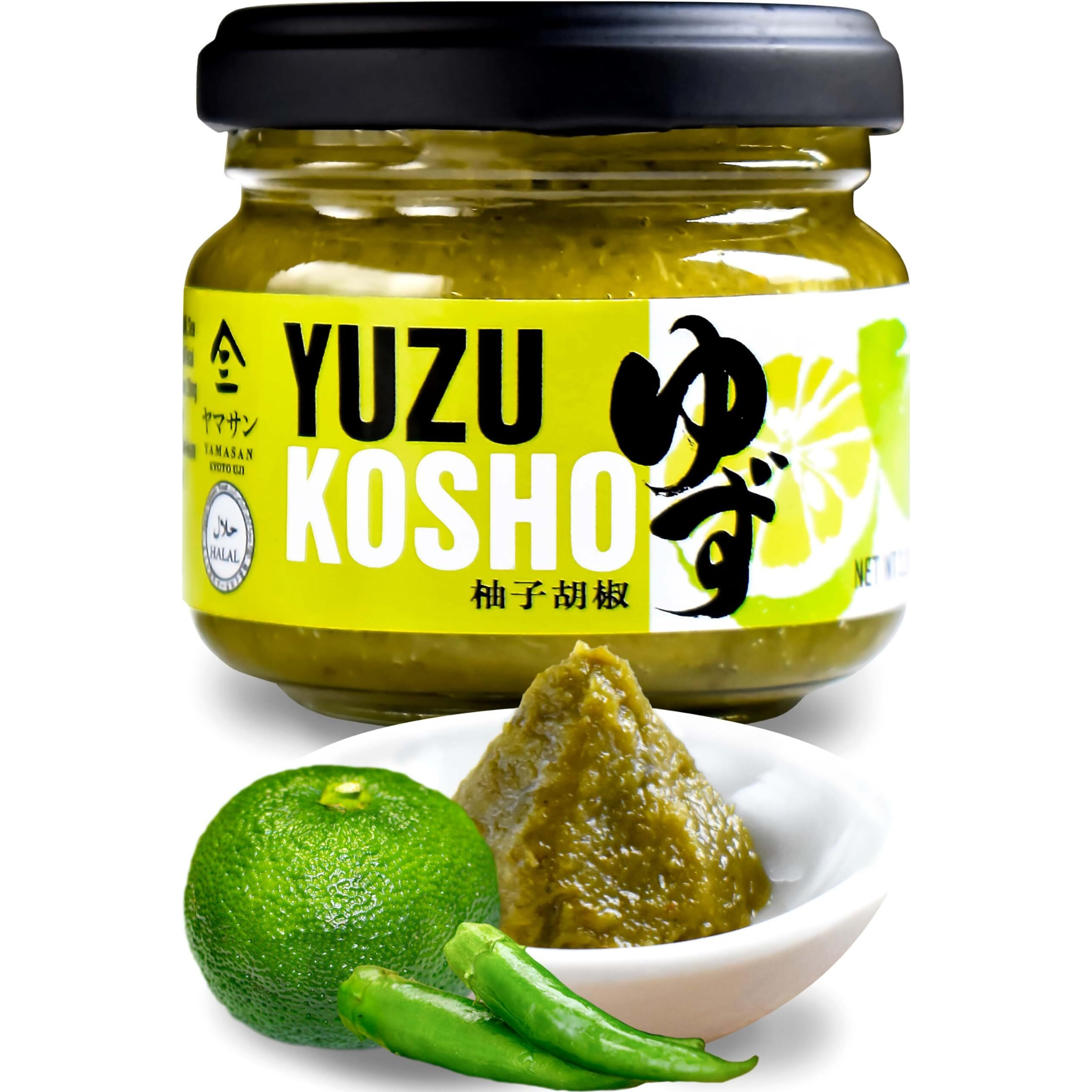 Yuzu Kosho Pepper Paste, Spices And Seasonings, Japanese Seasoning, 3.17Oz(90G)Yamasan