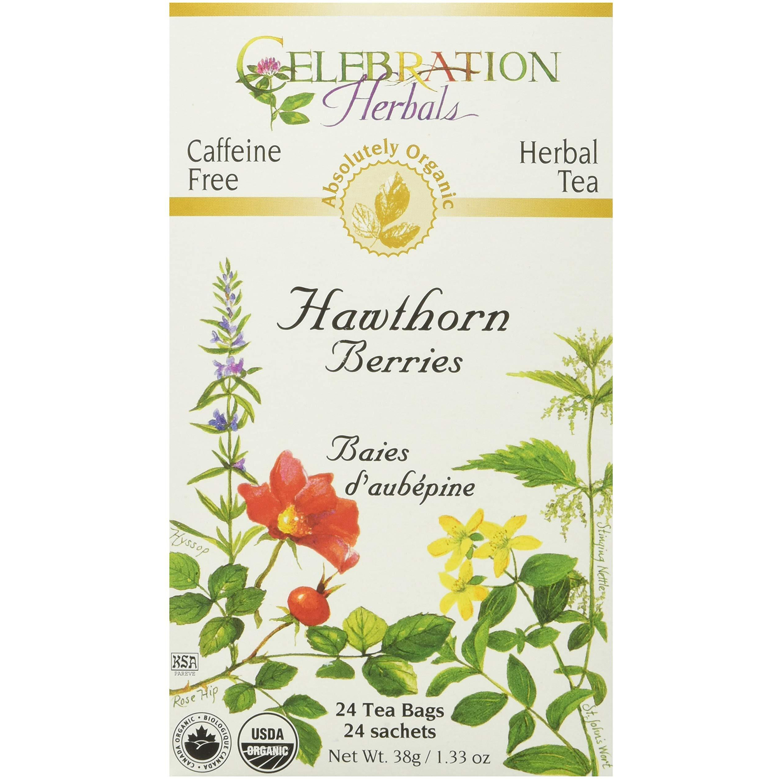 Celebration Herbals Organic Hawthorne Berries Tea Bags 24 Count