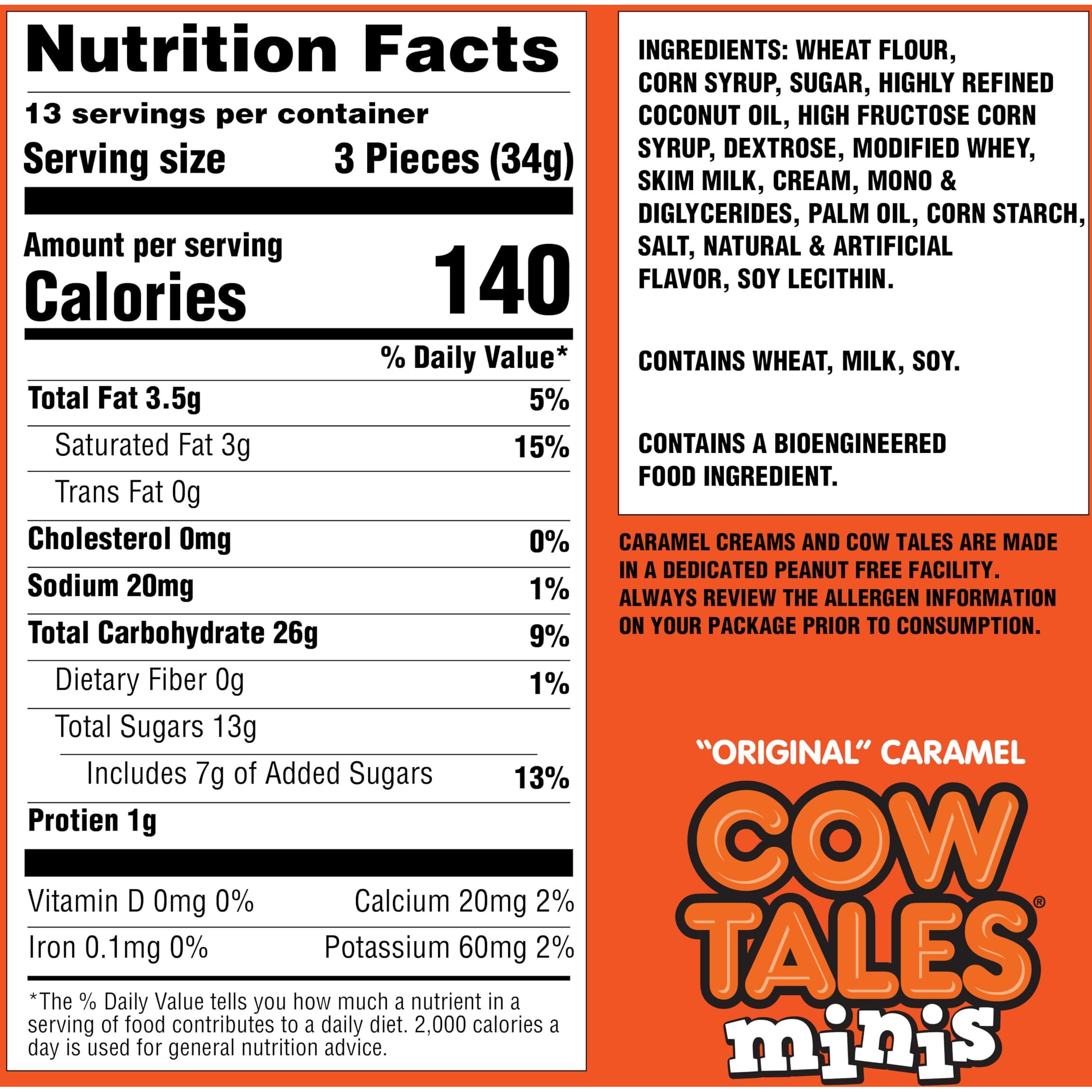 Goetze's Candy Vanilla Cow Tales Minis - 1 Pound Bag (16 Ounces) - Fresh From The Factory