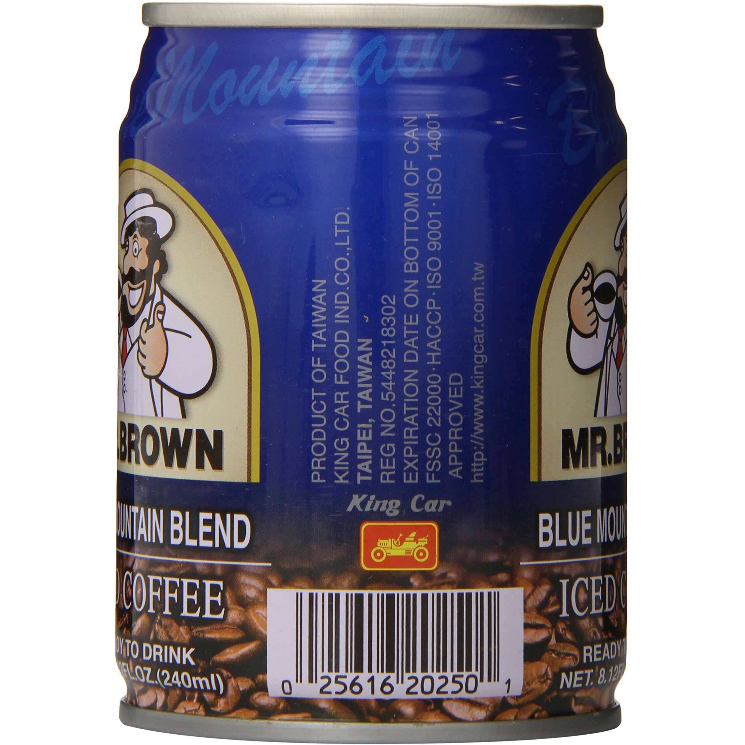 Mr. Brown Iced Coffee, Blue Mountain, 8.12 Ounce (Pack Of 24)