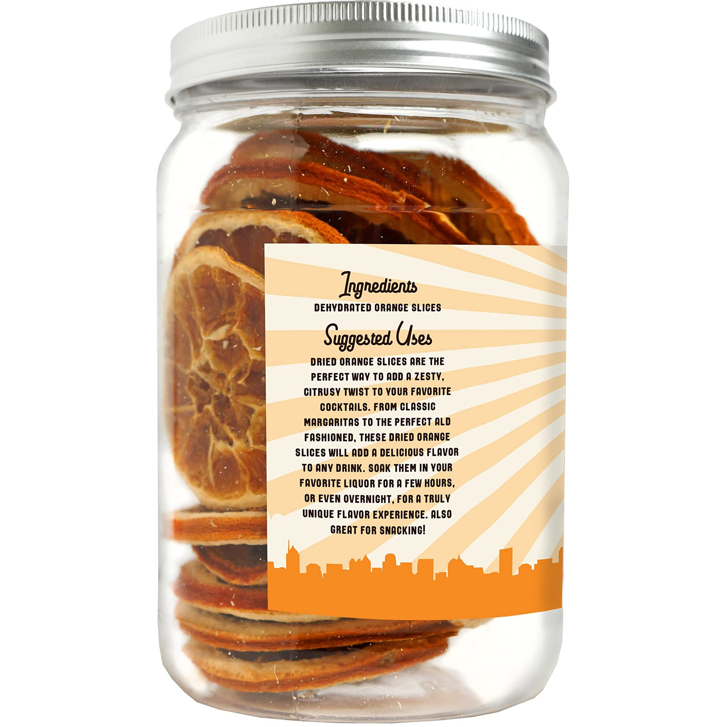 Barrel Roll Bar Essentials Usa Grown Dried Orange Slices For Cocktails | 4 Ounces Of Large Dehydrated Oranges | Orange Cocktail Garnish | Dried Fruit For Cocktails & Healthy Snacks | Preservative Free