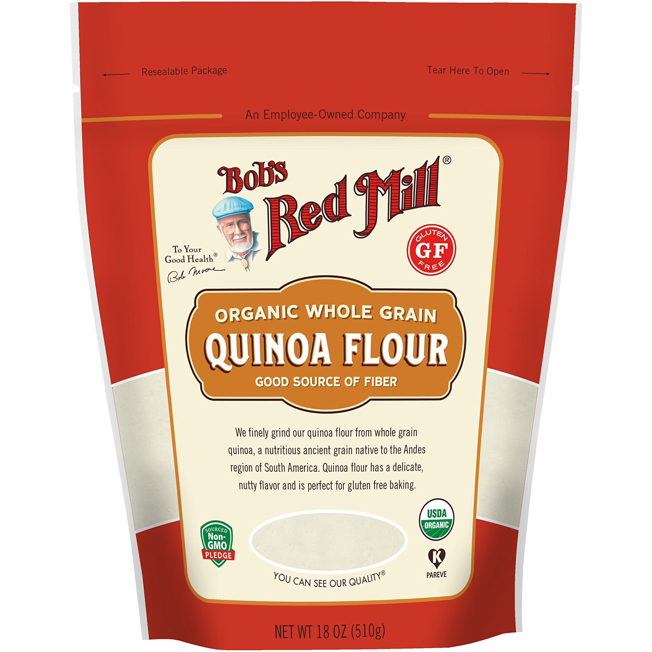 Bob's Red Mill Organic Quinoa Flour, 18-Ounce (Pack Of 4)