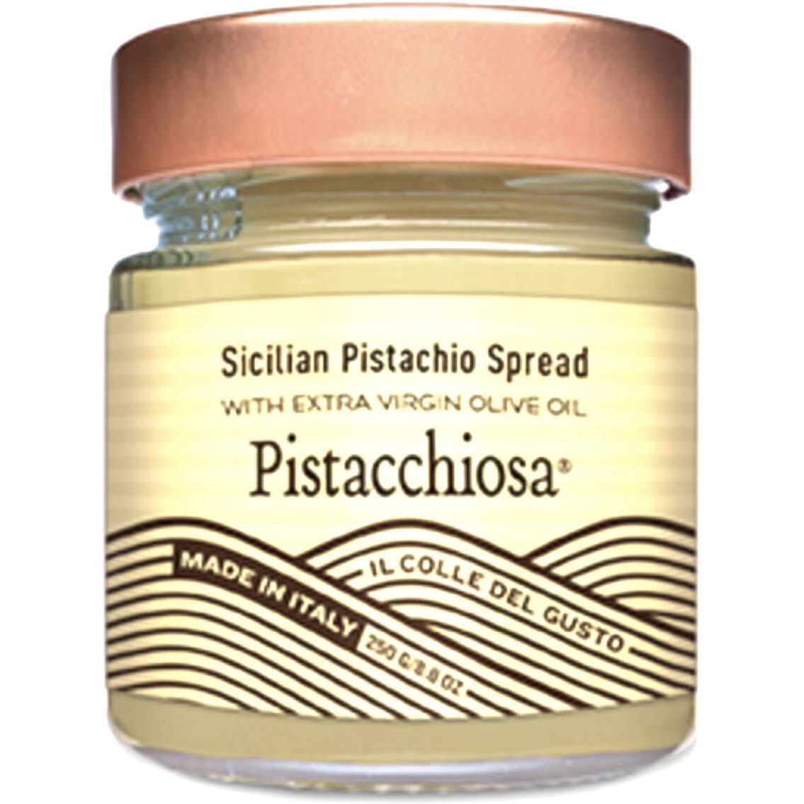 Il Colle Del Gusto Sicilian Pistachios Spread With Extra Virgin Olive Oil, Pistacchiosa, 8.1 Ounce