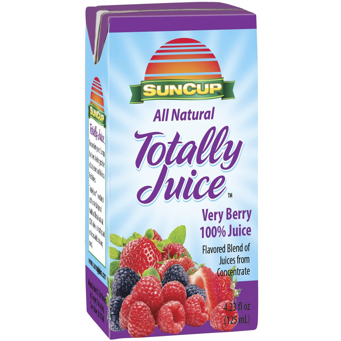Suncup Totally Juice - 40 Pack / 4.23 Oz Juice Box W/Straw (Very Berry 100% Juice)