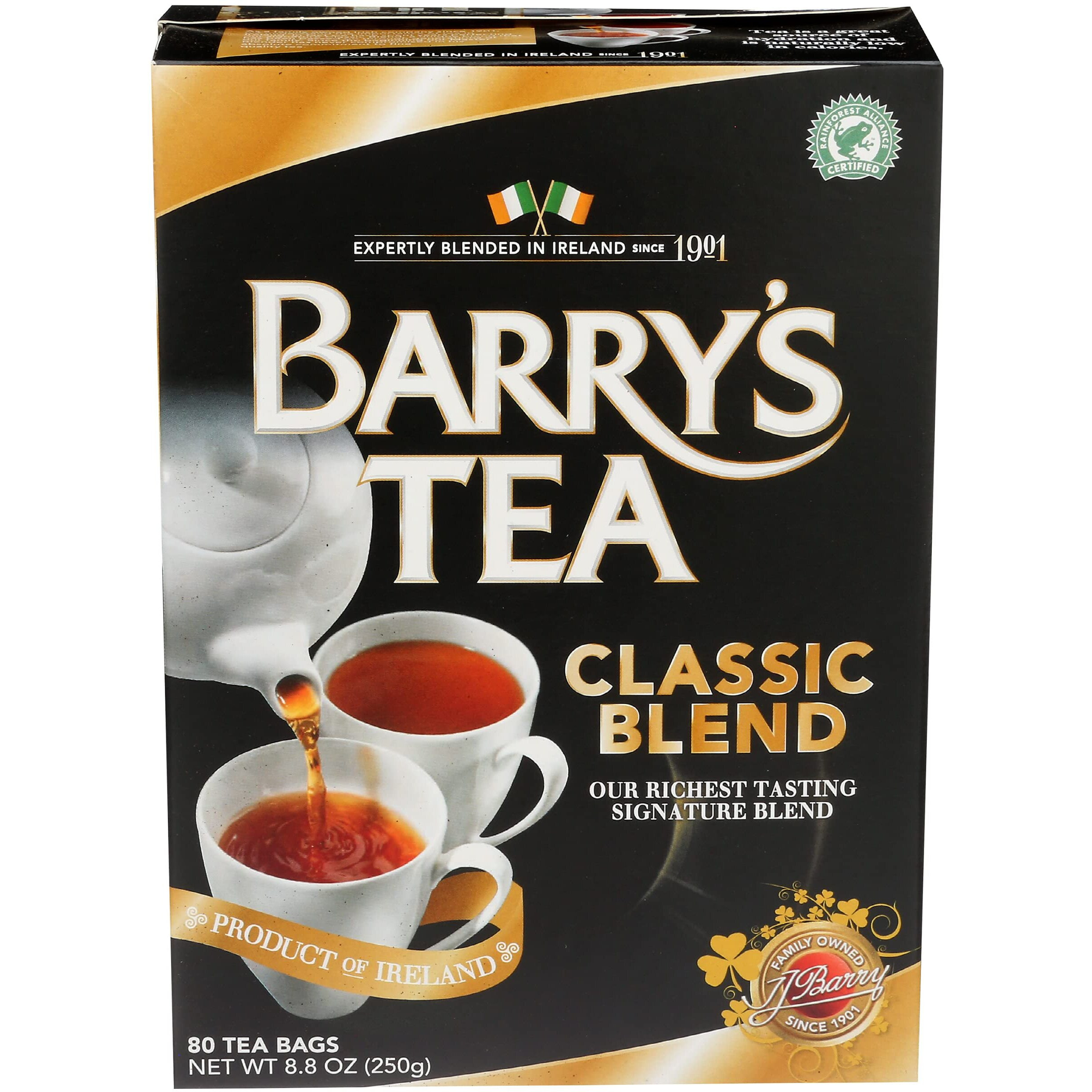 Barry's Tea Bags, Classic Blend, 80 Count, 8.8 Oz, (00102506)