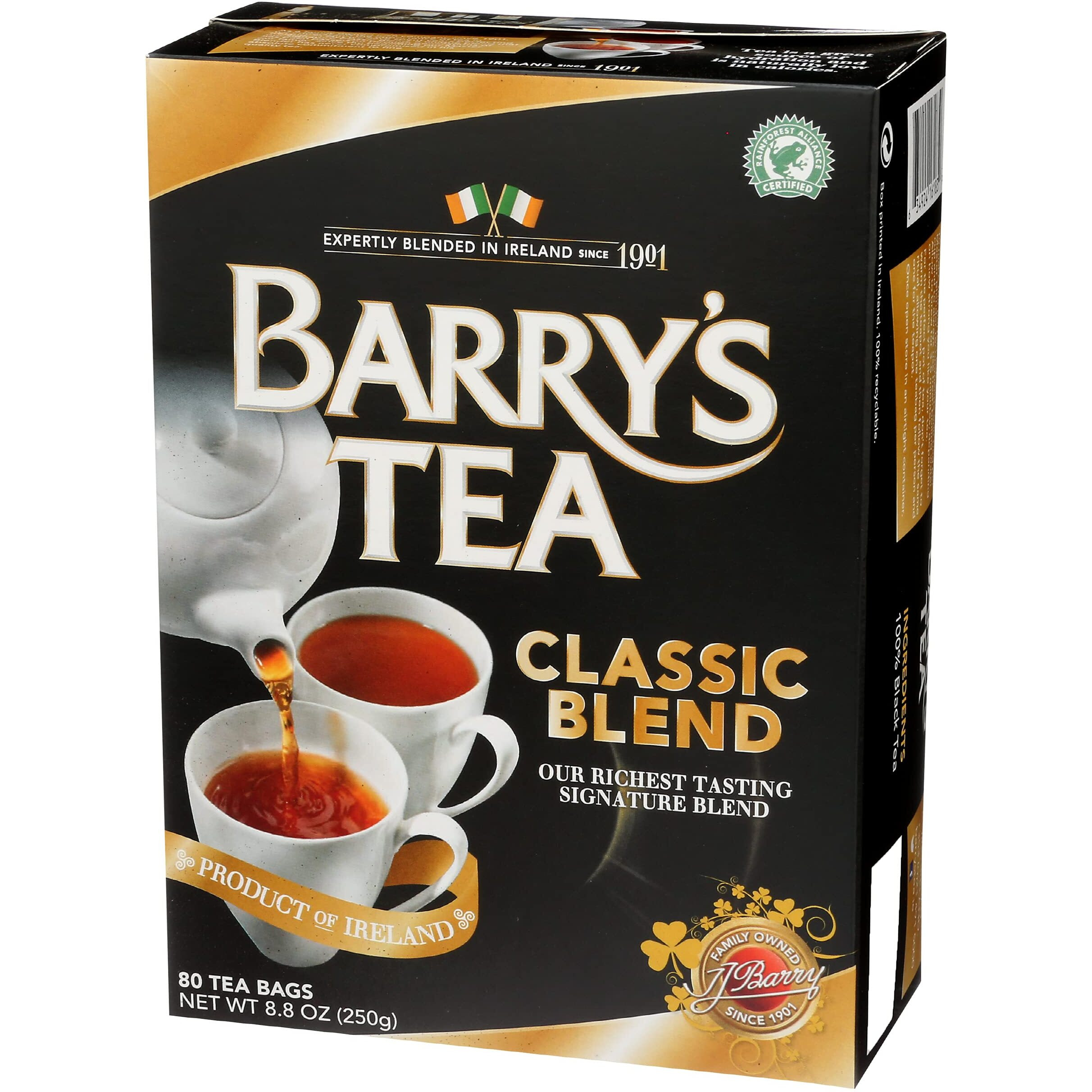 Barry's Tea Bags, Classic Blend, 80 Count, 8.8 Oz, (00102506)
