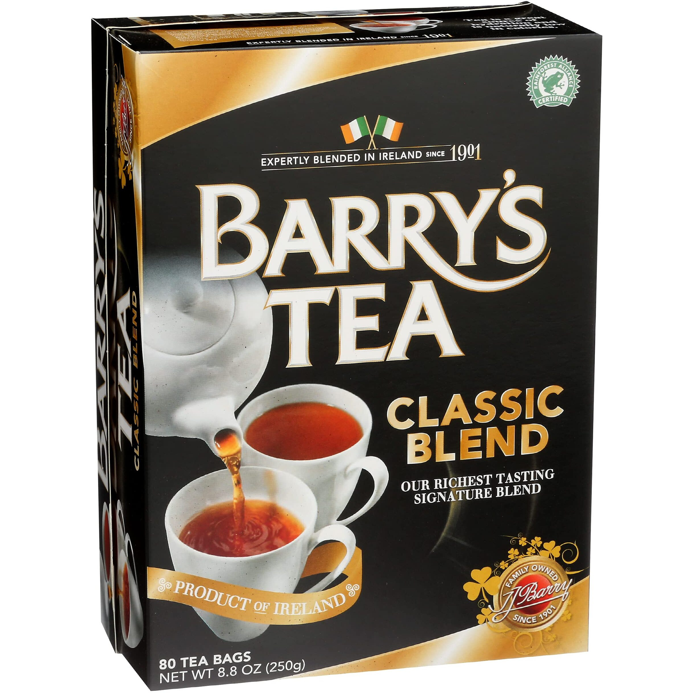 Barry's Tea Bags, Classic Blend, 80 Count, 8.8 Oz, (00102506)