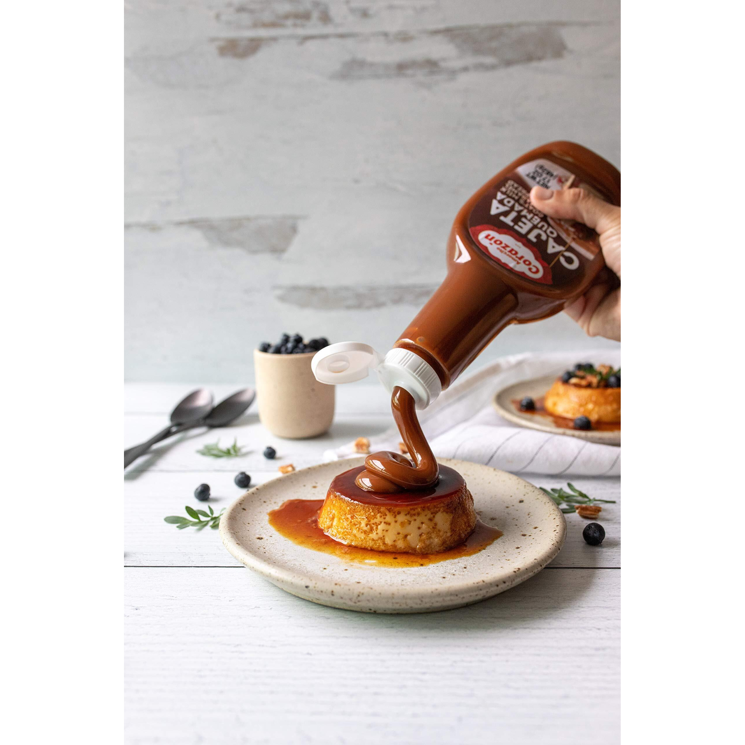 Amorcito Coraz  N - Cajeta Made With Goat Milk, Condensed Mexican Candy. (2 Pack) Squeeze Bottles 482G