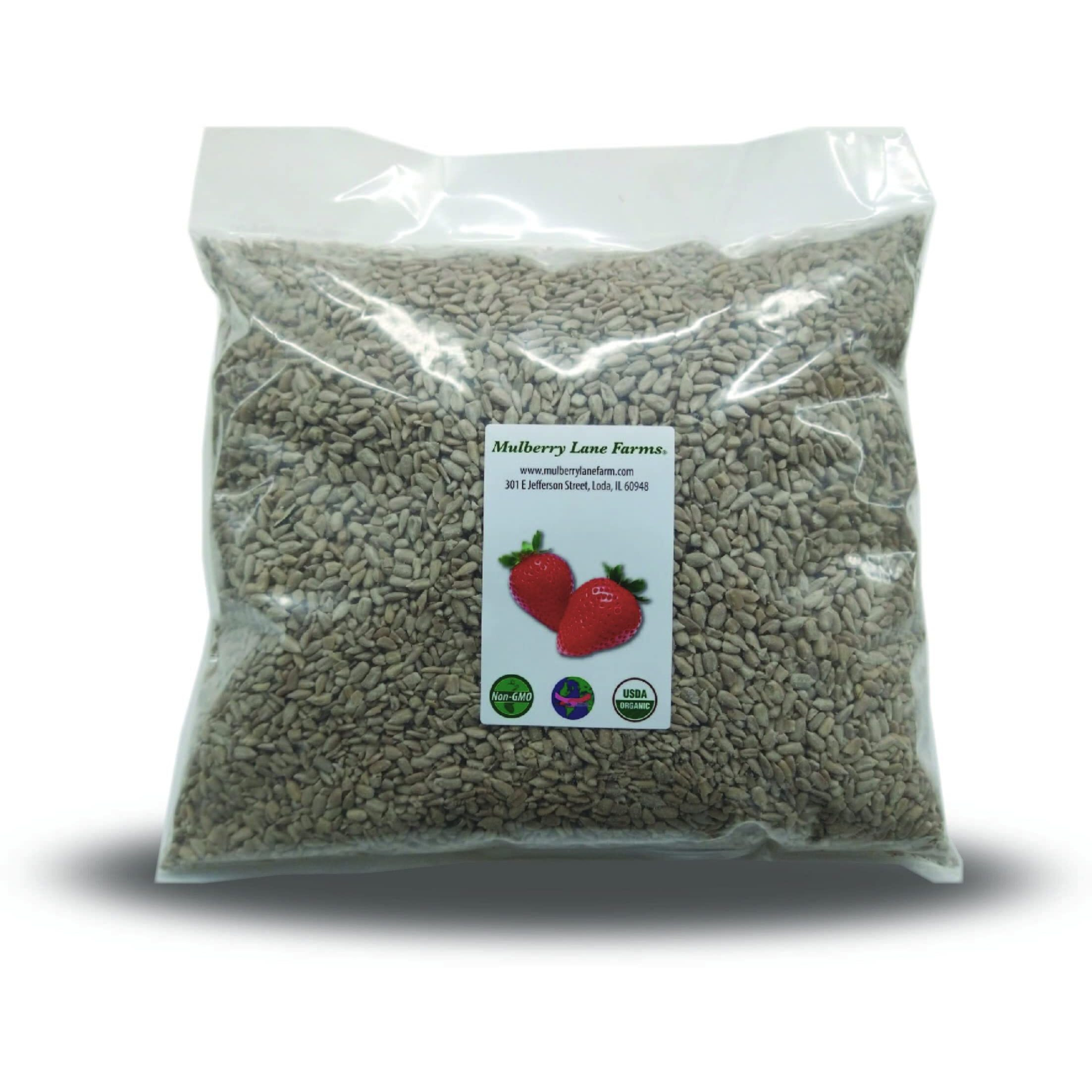 Sunflower Seeds, 5 Pounds Raw, Hulled, Unsalted, No Salt, Usda Certified Organic, Non-Gmo Bulk, Product Of Usa, Mulberry Lane Farms