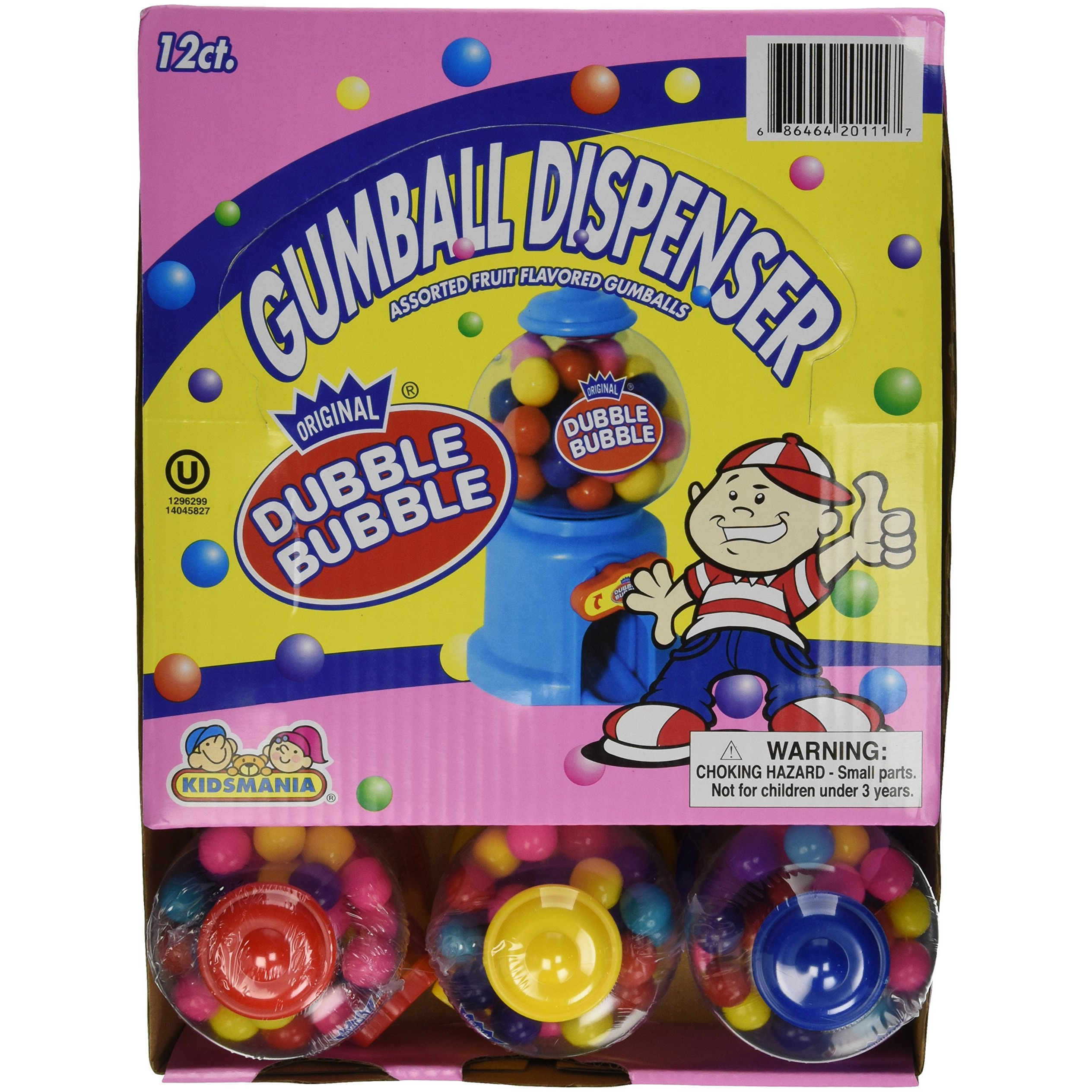 Dubble Bubble Mini Dispenser 12 Pack-1.41 Oz. (40G)