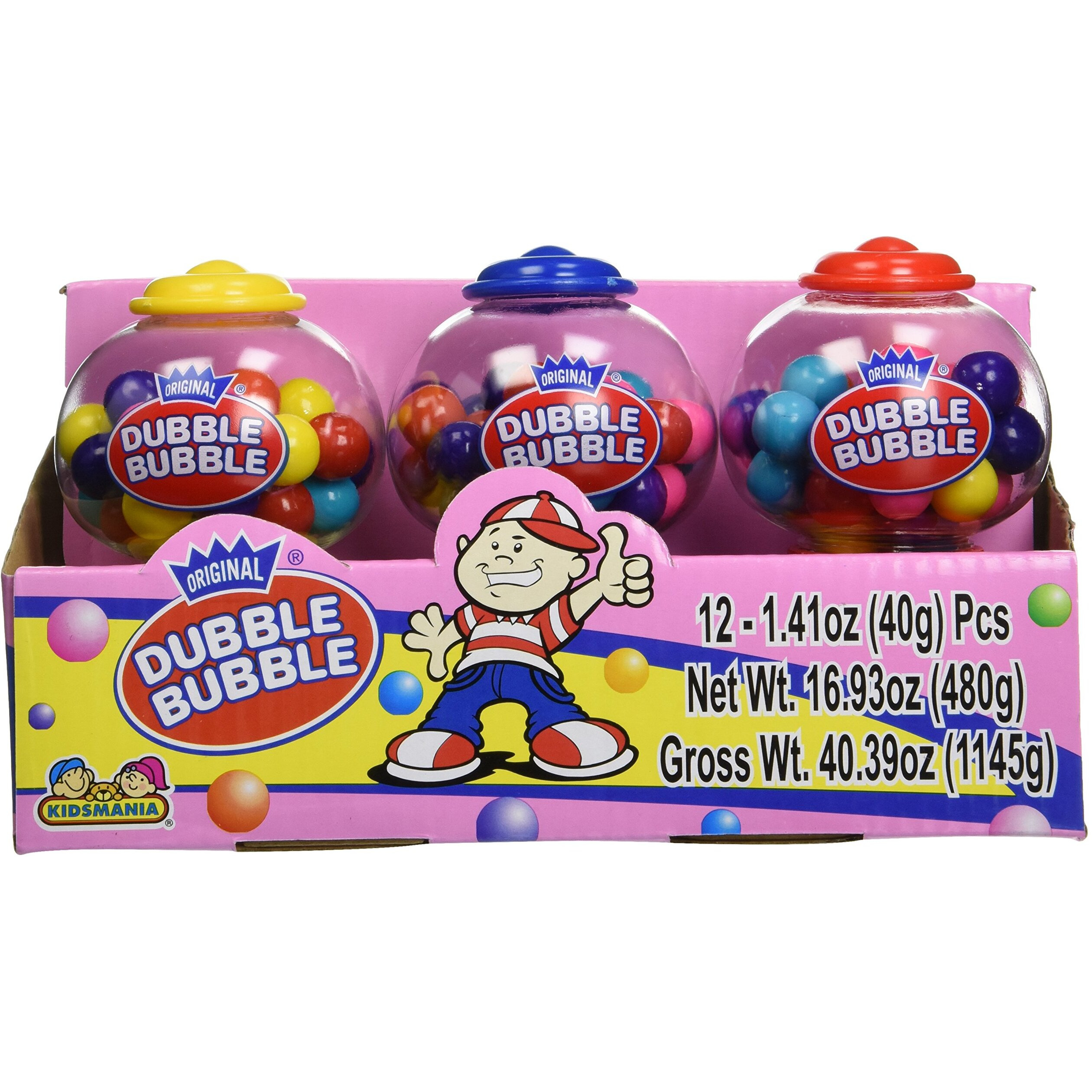 Dubble Bubble Mini Dispenser 12 Pack-1.41 Oz. (40G)