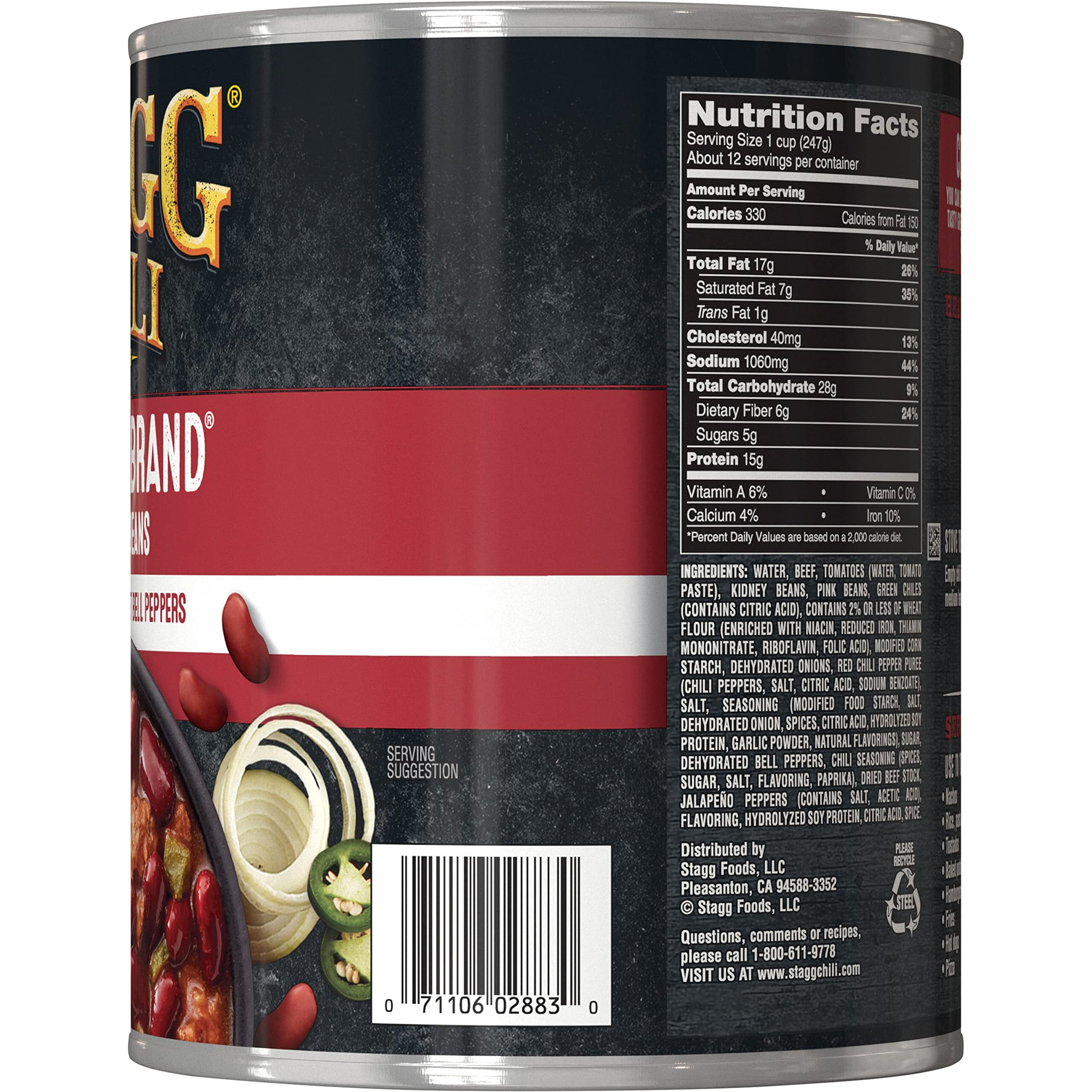 Stagg Country Chili With Beans, 108 Ounce