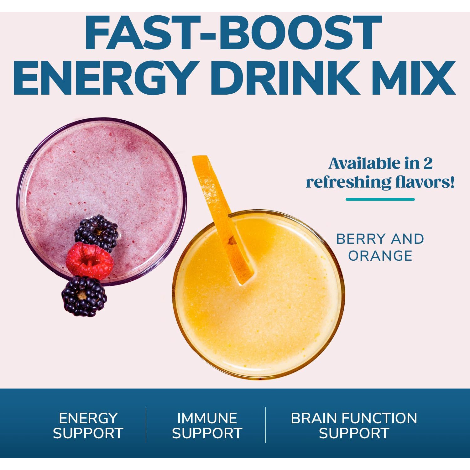 Wonderslim Fast Boost Energy Drink Mix With B12, Orange, Multivitamins, Antioxidants, No Sugar, Gluten Free, Keto Friendly & Low Carb (14Ct)
