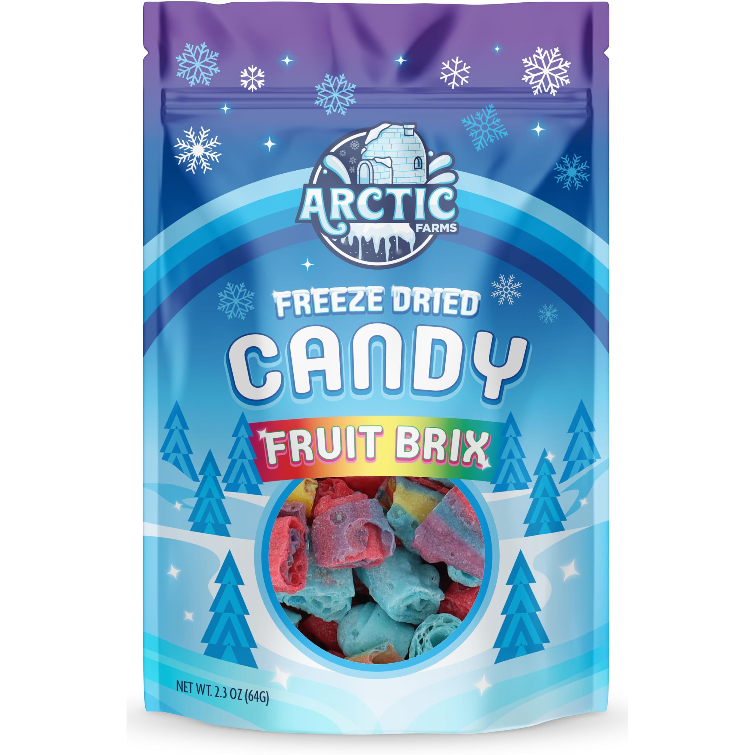 Arctic Farms Freeze Dried Candy Fruit Roll Bagged And Boxed (Assorted Flavors) (2.3Oz) (Assorted Brix)