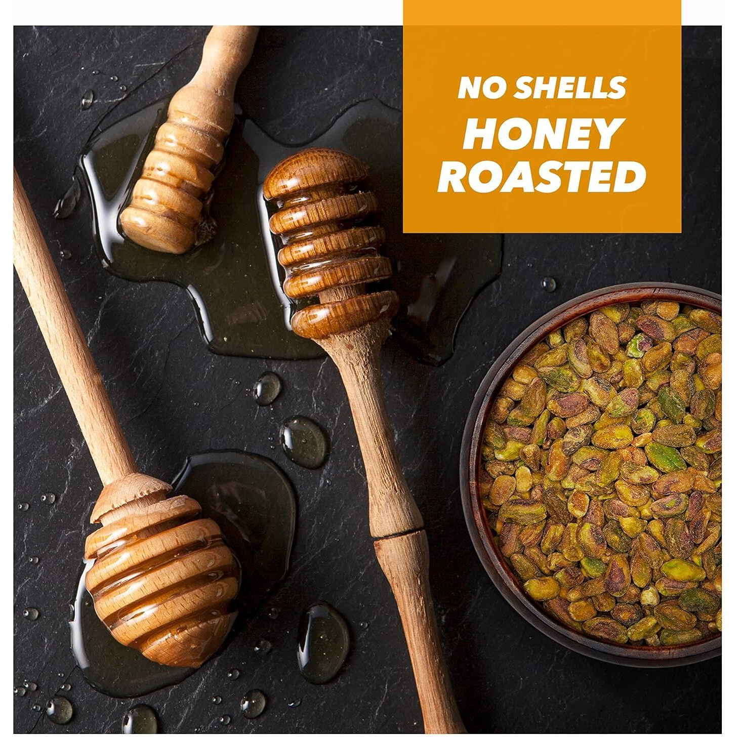 Wonderful Pistachios No Shells, Honey Roasted Nuts, 11 Ounce Resealable Bag, Protein Snacks, Gluten Free, Healthy Snacks