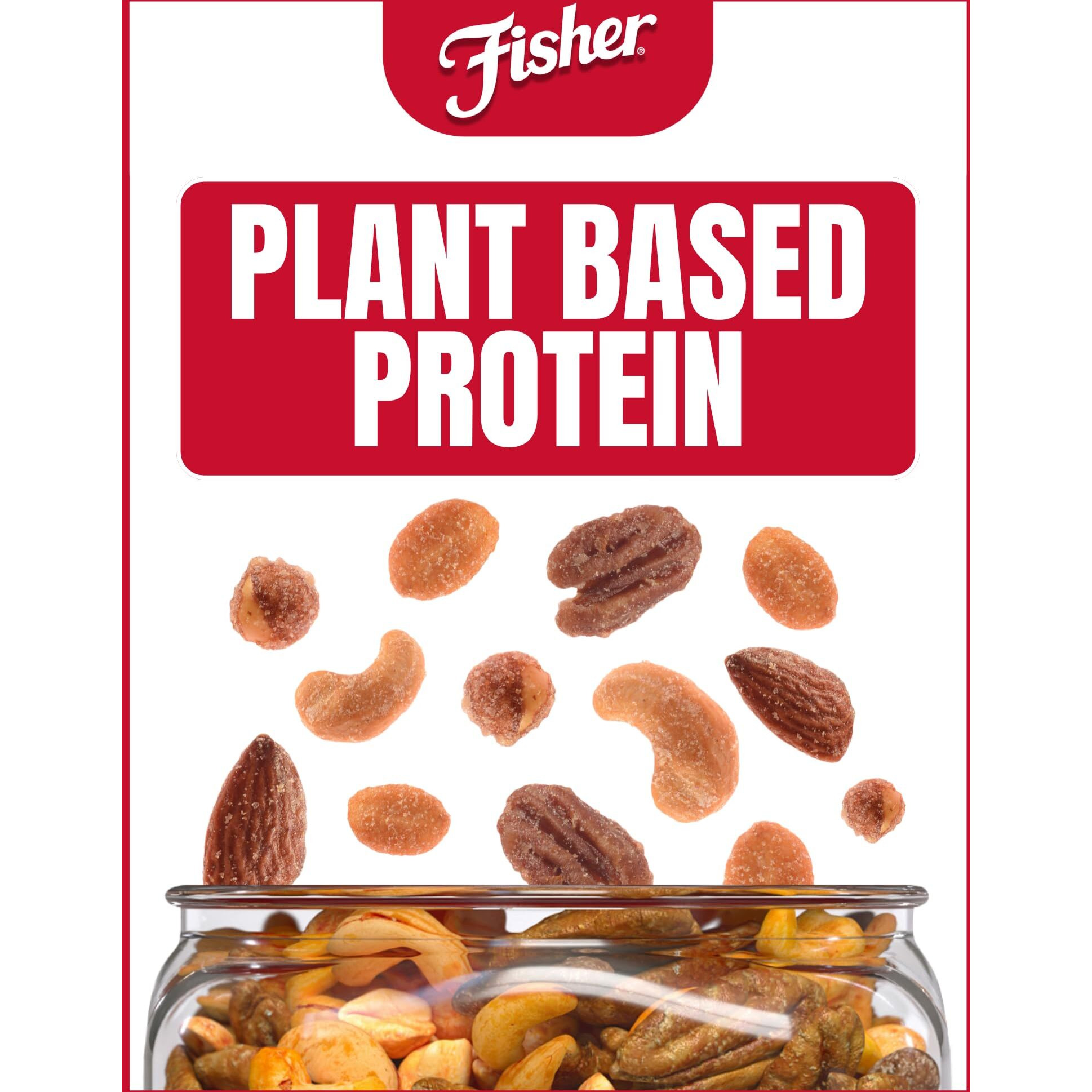 Fisher Snack Honey Roasted Mixed Nuts With Peanuts, 24 Ounces, Peanuts, Cashews, Almonds, Filberts, Pecans