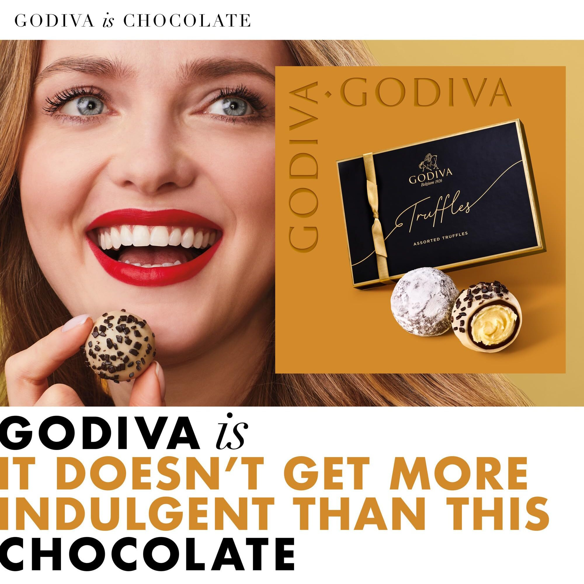 Godiva Chocolatier Dark Chocolate Truffles Assorted Chocolate Gift Box, 12 Pc.