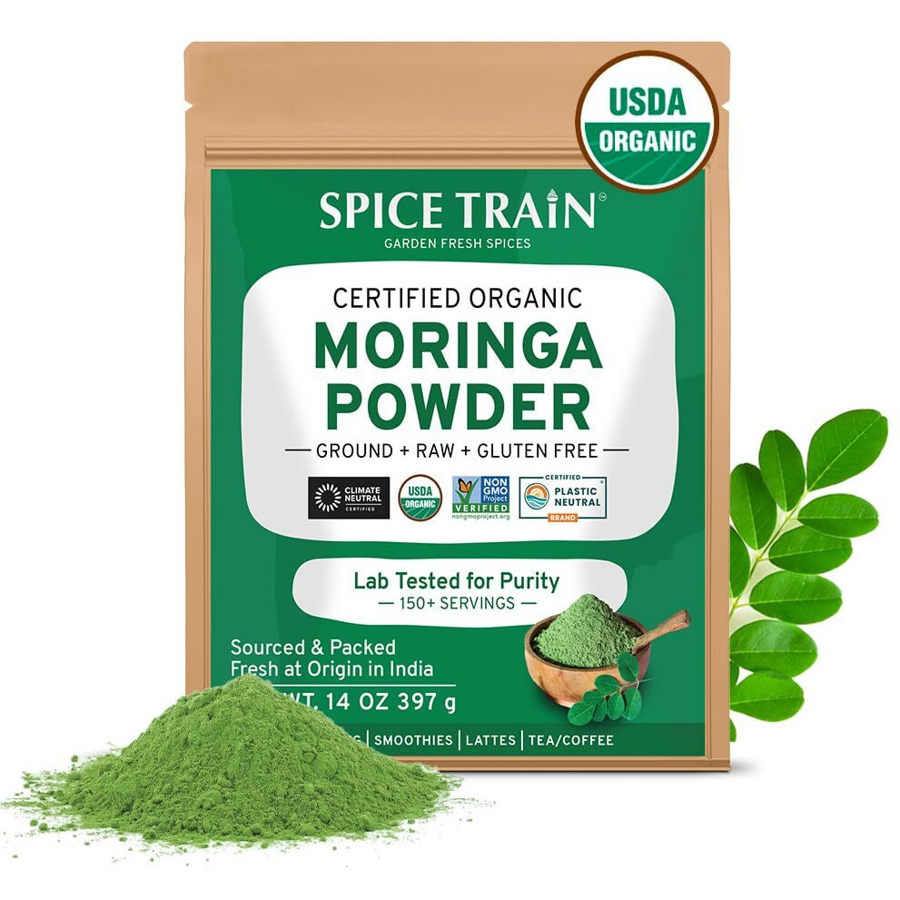 Moringa Powder (397G/14Oz) Moringa Oleifera Leaf Powder - Gluten Free, Non-Gmo | Perfect For Smoothies, Drinks, Tea & Recipes | Packed In Resealable Zip Lock Pouch