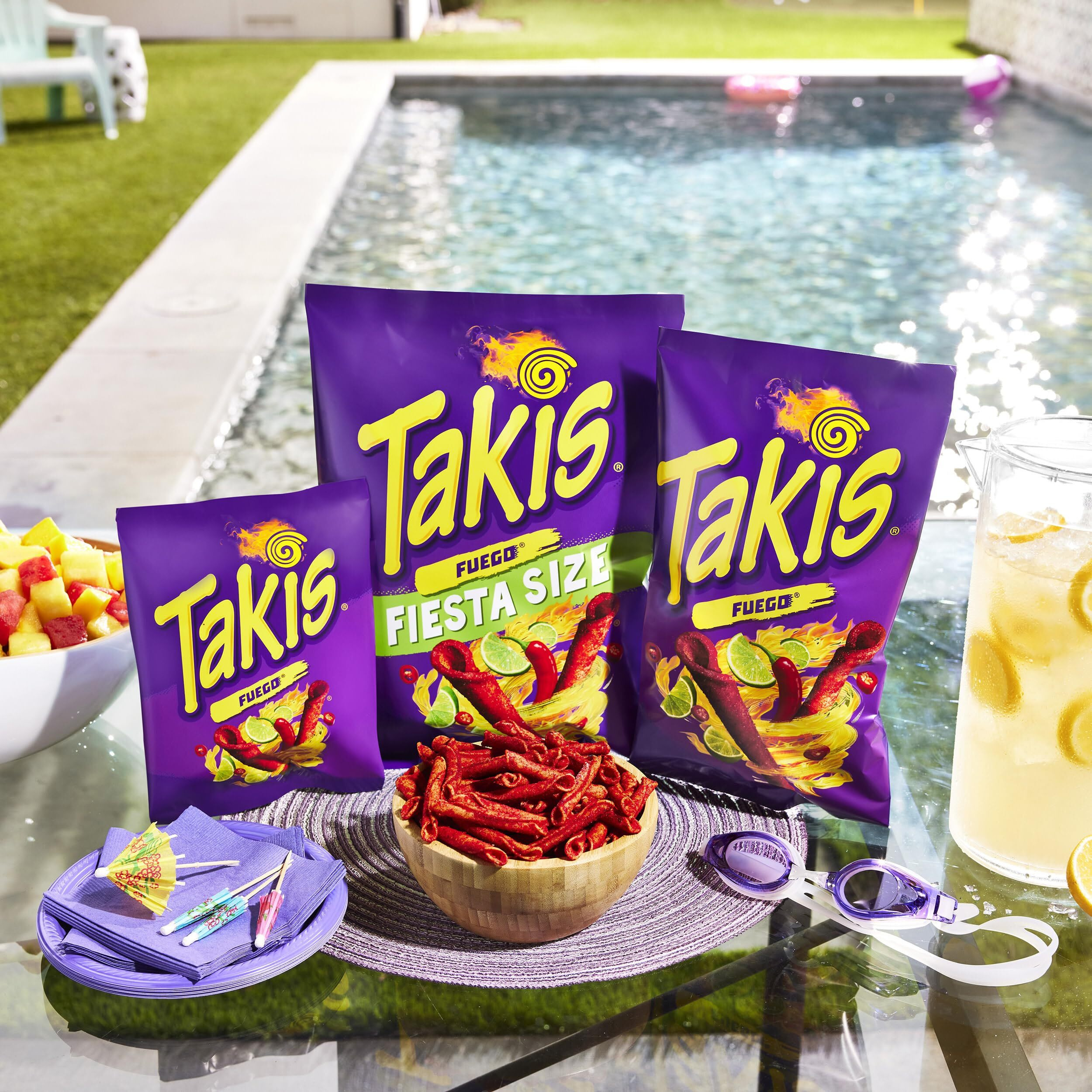 Takis Fuego 6 Pc / 3.25 Oz Snack Size Case, Hot Chili Pepper & Lime Flavored Extreme Spicy Rolled Tortilla Chips
