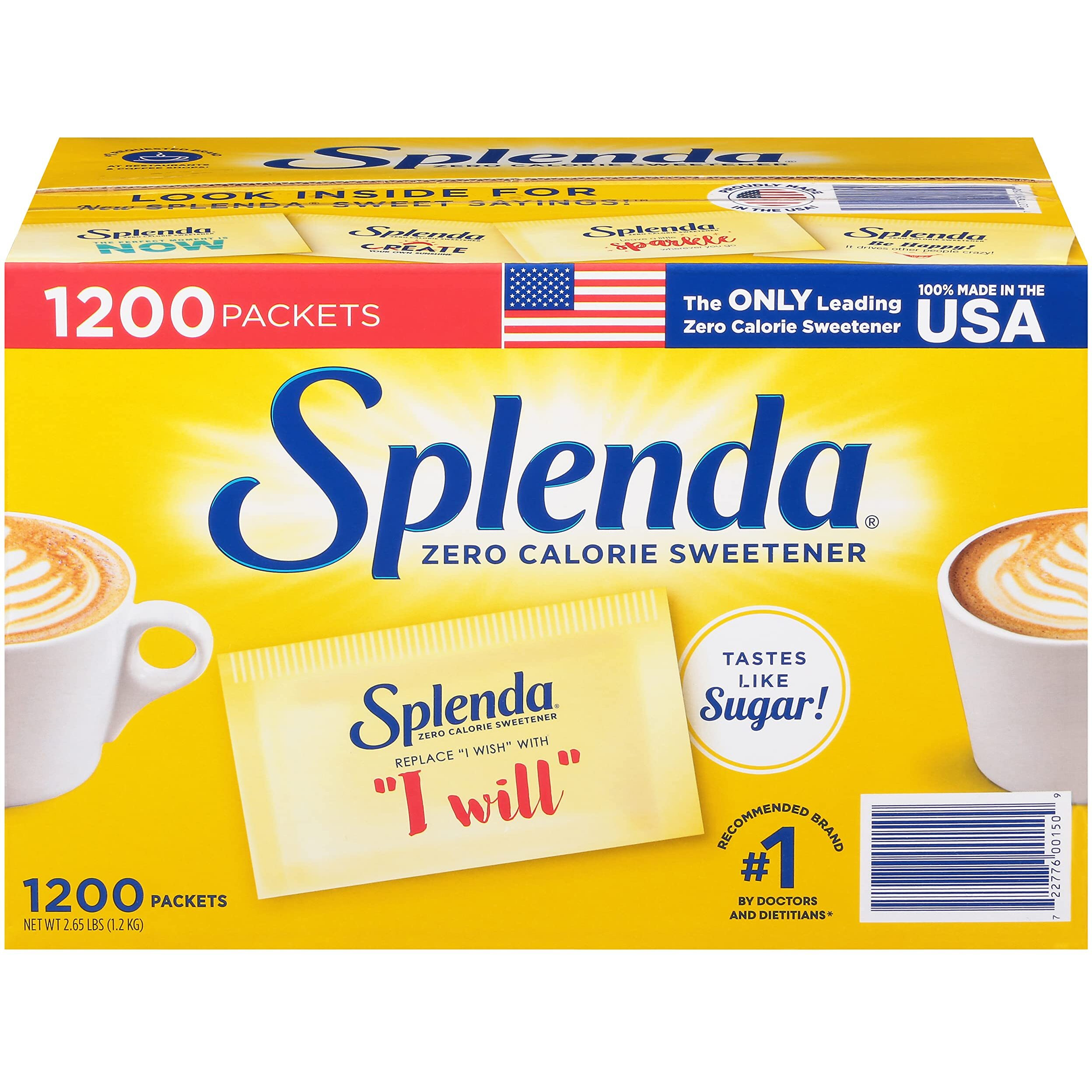 Splenda Sweetener, 1200 Count, 2.65 Lbs (Packaging May Vary)