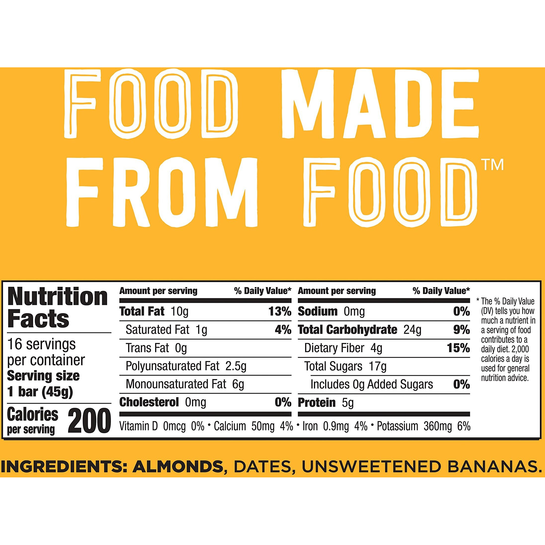 Larabar Banana Bread, Gluten Free Vegan Fruit & Nut Bar, 1.6 Oz Bars, 16 Ct