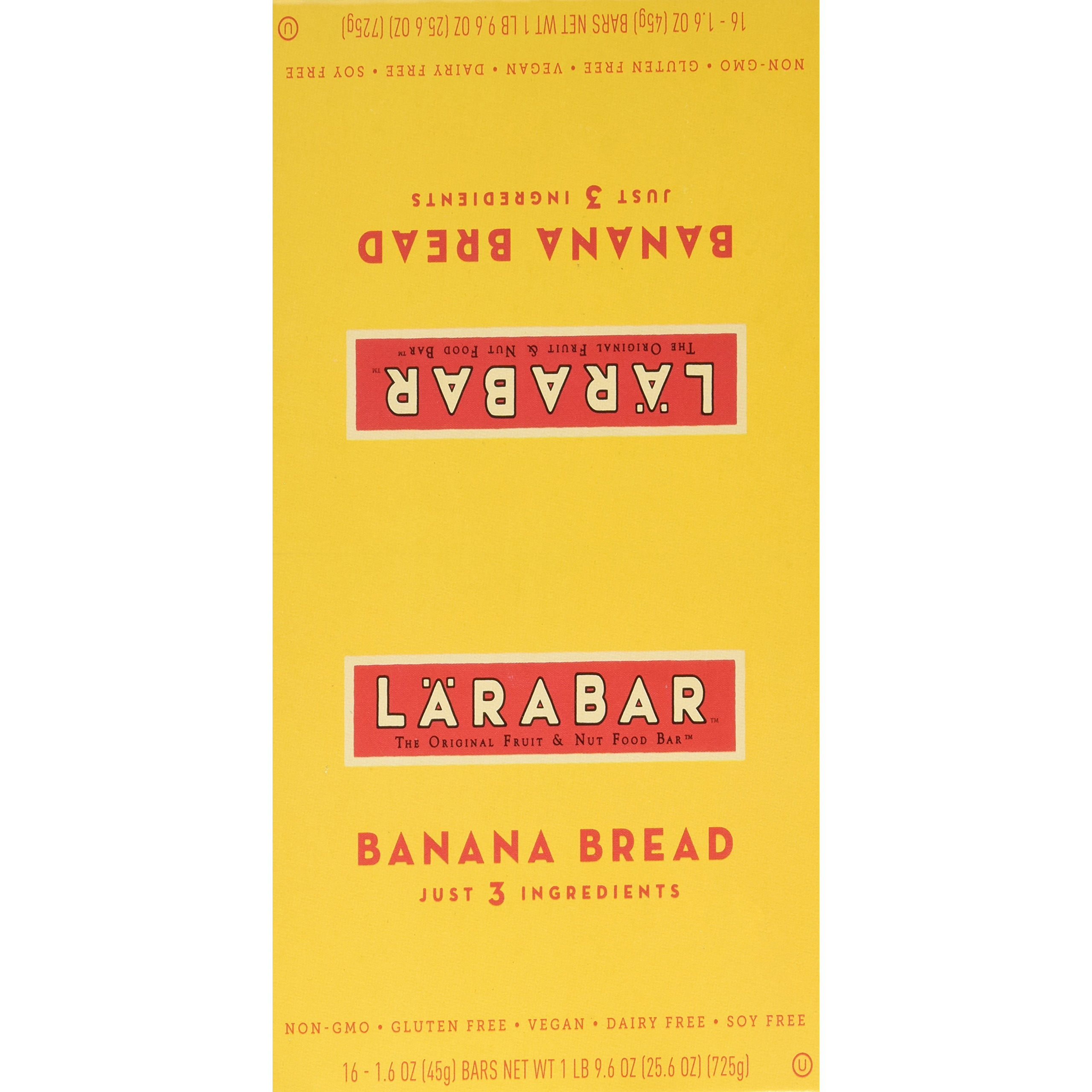 Larabar Banana Bread, Gluten Free Vegan Fruit & Nut Bar, 1.6 Oz Bars, 16 Ct