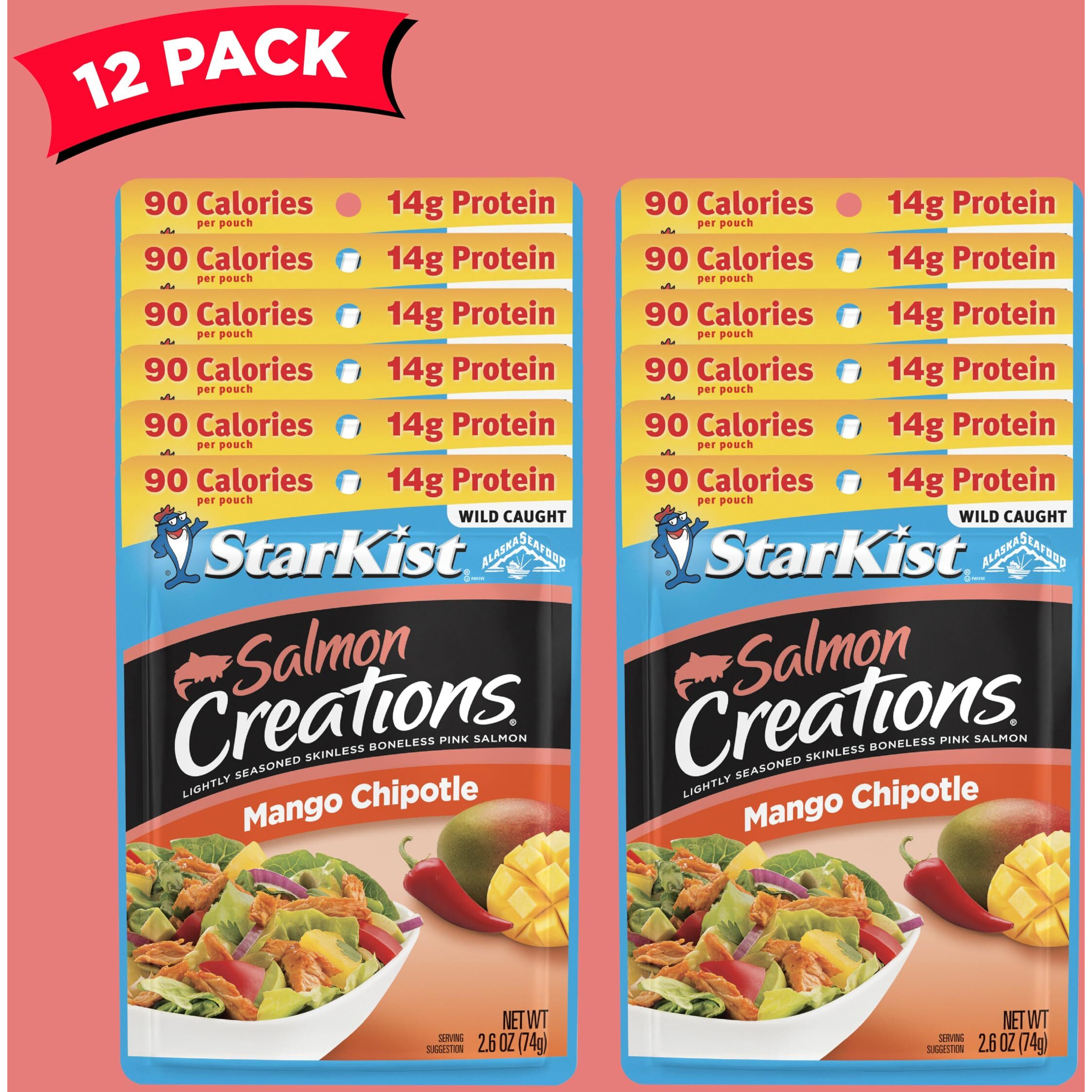 Starkist Salmon Creations Mango Chipotle - 2.6 Oz Pouch (Packaging May Vary) (Pack Of 12)