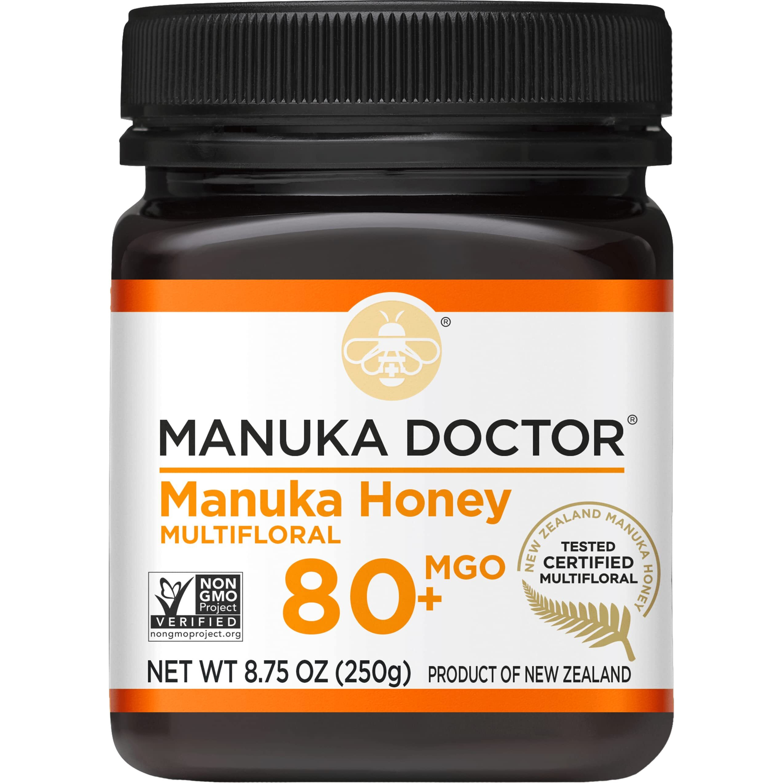 Manuka Doctor - Mgo 80+ Manuka Honey Multifloral, 100% Pure New Zealand Honey. Certified. Guaranteed. Raw. Non-Gmo (8.75Oz)