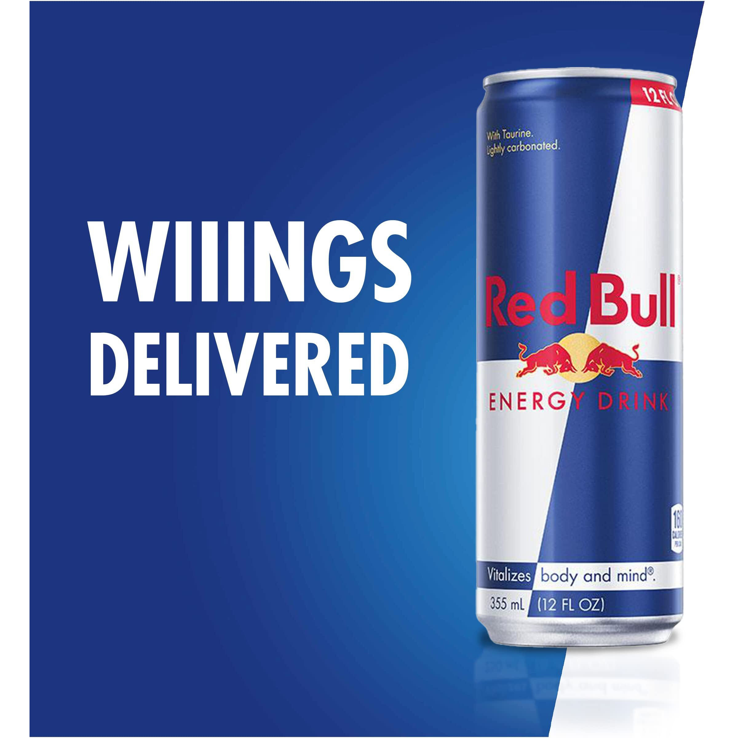 Red Bull Energy Drink, 12 Fl Oz Cans, (Pack Of 4)