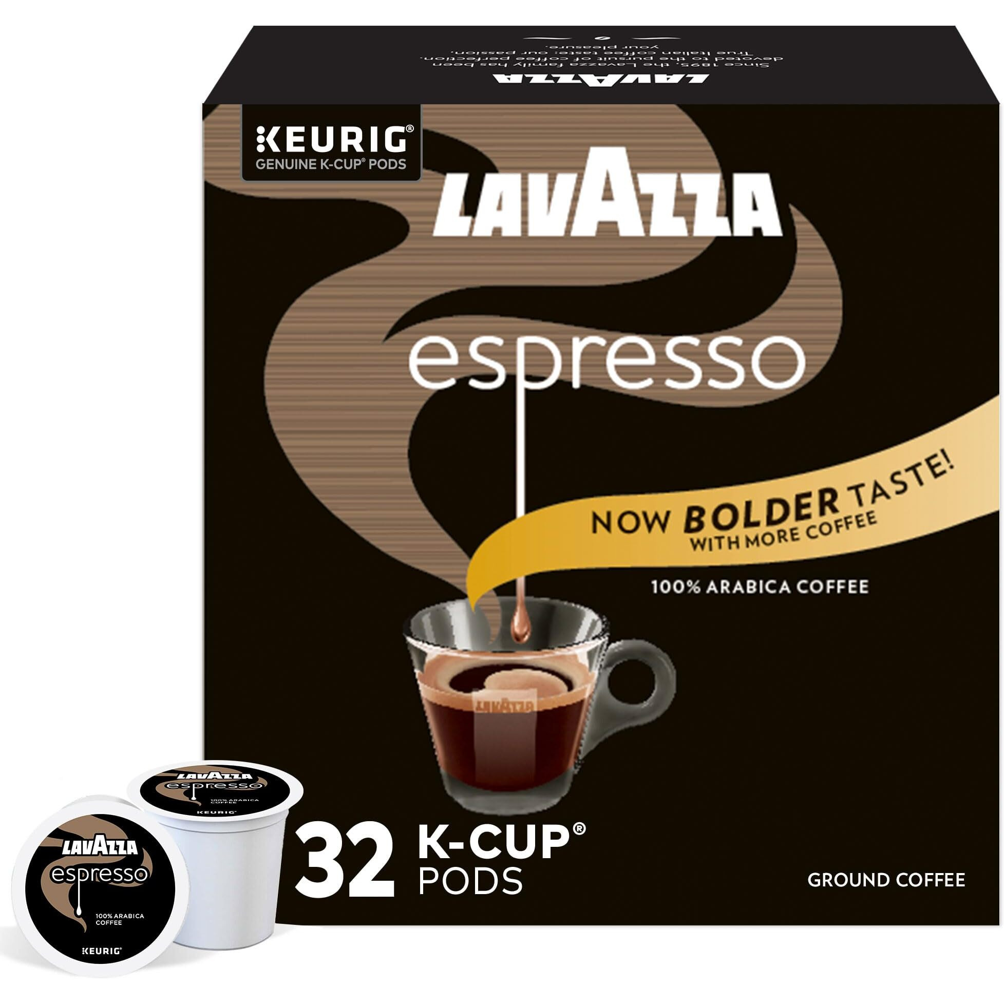 Lavazza Espresso Single-Serve Coffee K-Cups For Keurig Brewer, 32 Count