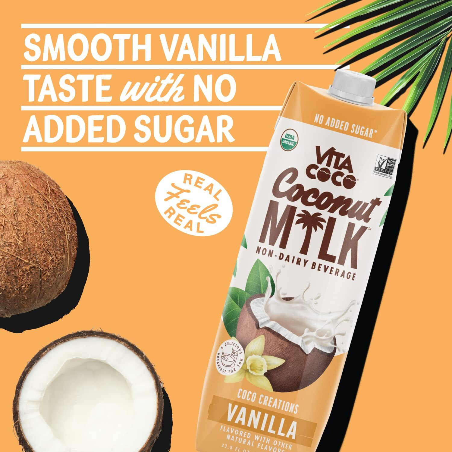 Vita Coco Vanilla Organic Coconut Milk, Plant Based, Dairy Free Milk Alternative - Gluten Free, Soy Free, And Unsweetened - Perfect Add To Cereal, Smoothies, Desserts -33.8 Fl Oz (Pack Of 6)