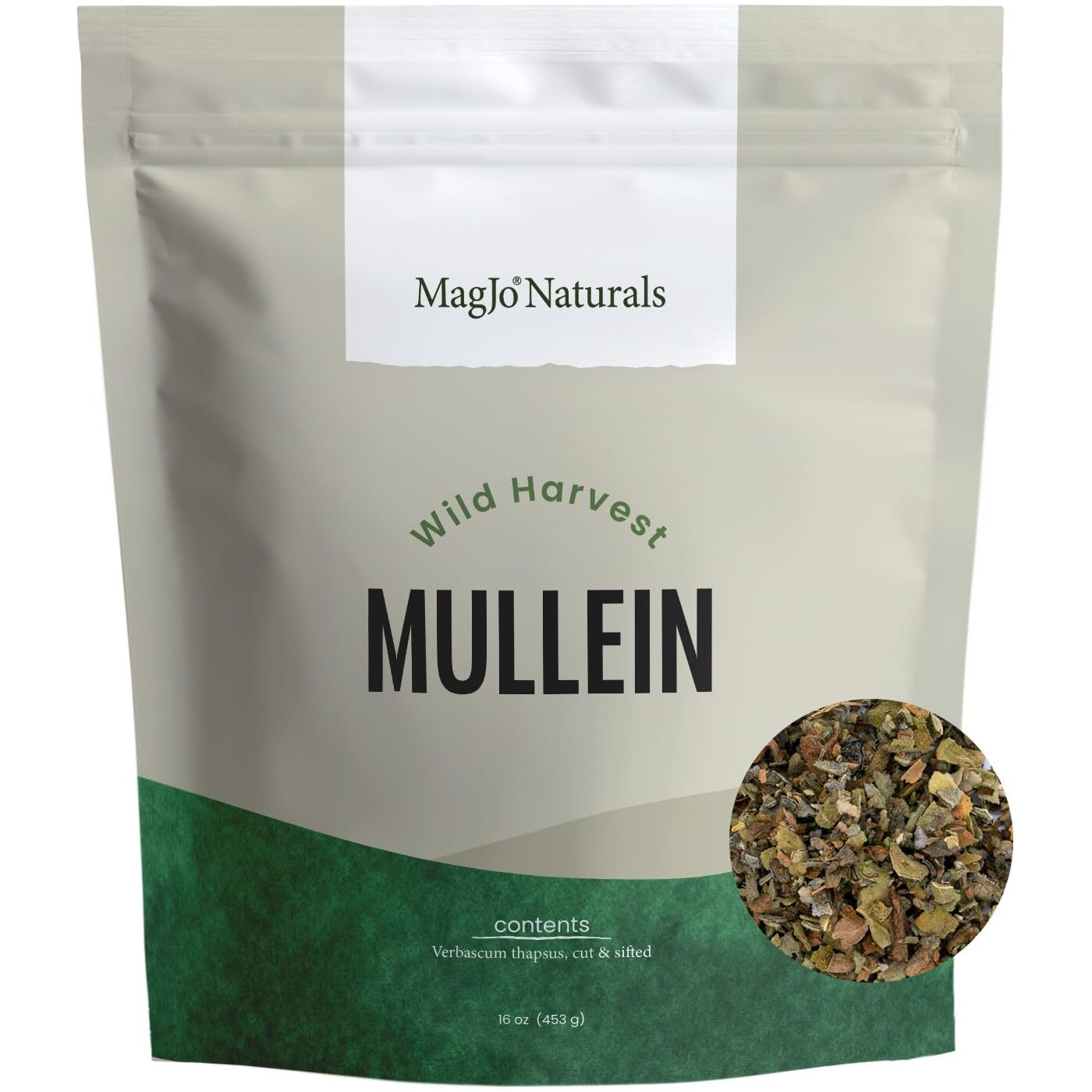 Magjo Naturals, Mullein Leaf (16 Oz) Cut And Sifted, Wild-Crafted, Gordolobo Tea, Leaves, Verbascum